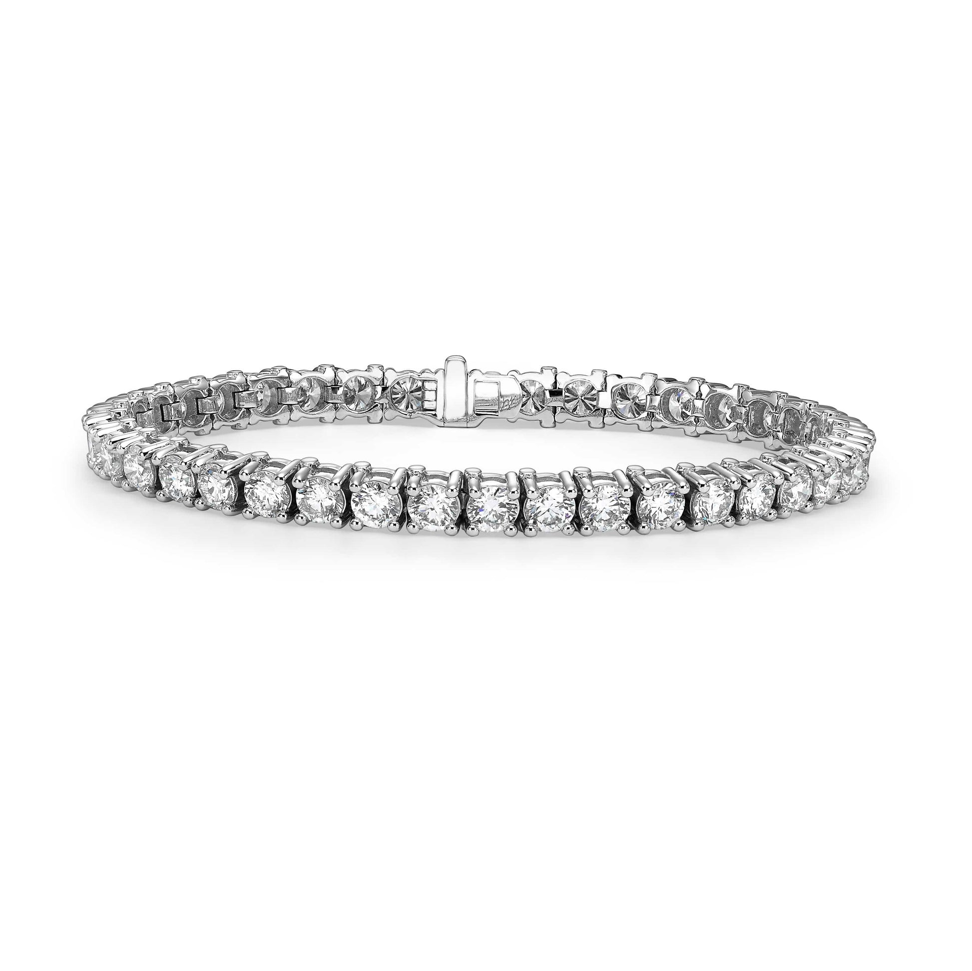 10ct Round Cut Lab Grown Diamond Tennis Bracelet in 14k White Gold