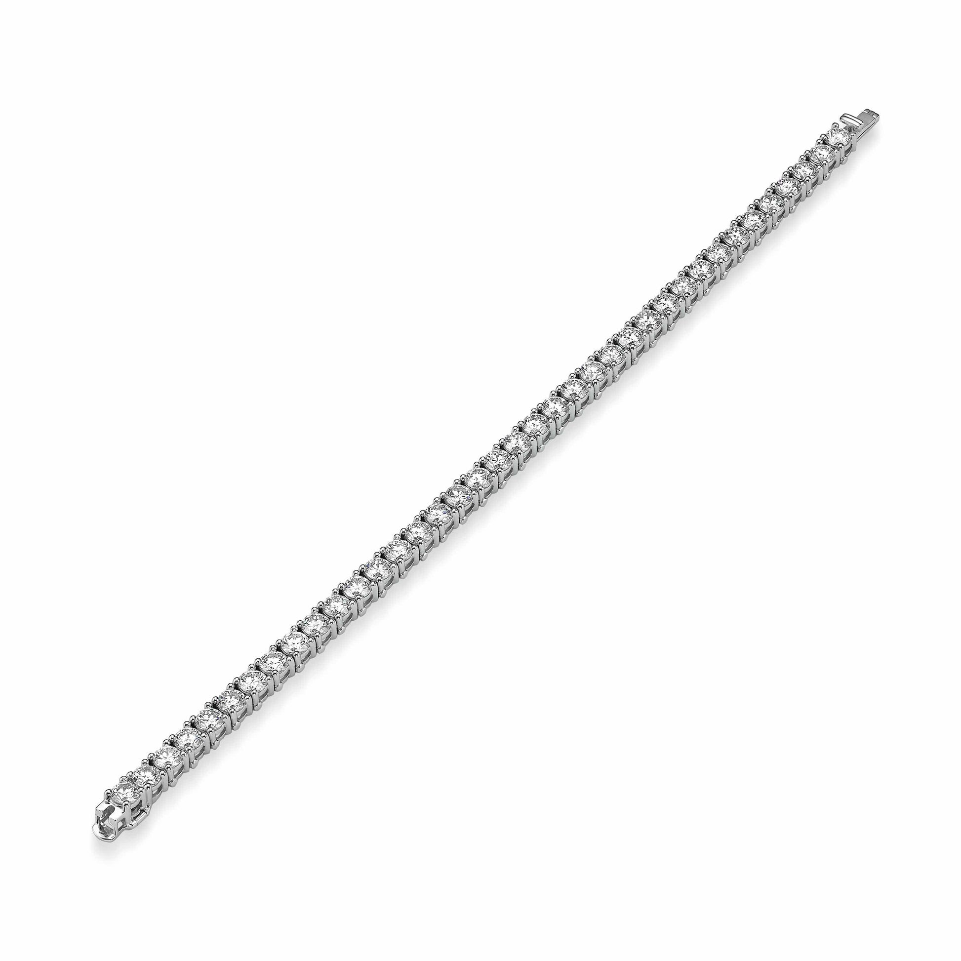 10ct Round Cut Lab Grown Diamond Tennis Bracelet in 14k White Gold