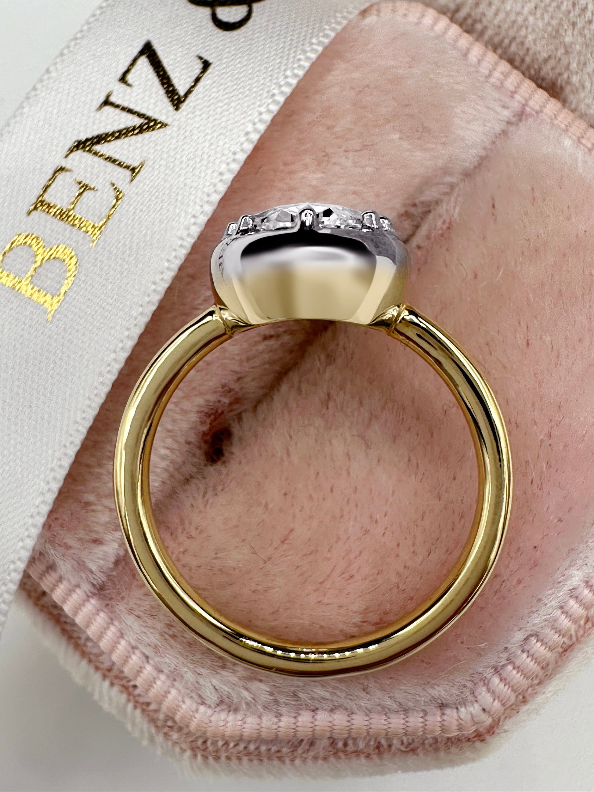 2ct Oval Lab Grown Diamond Engagement Ring in Yellow Gold