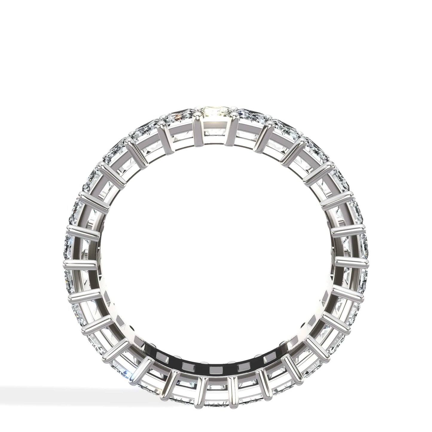 3 Carat Emerald Cut Diamond Eternity Band in White Gold or Platinum
