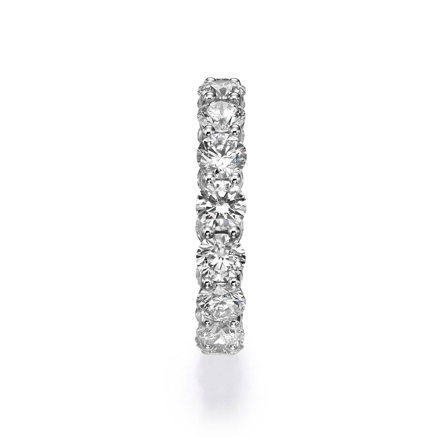 Diamond eternity ring on a white background.