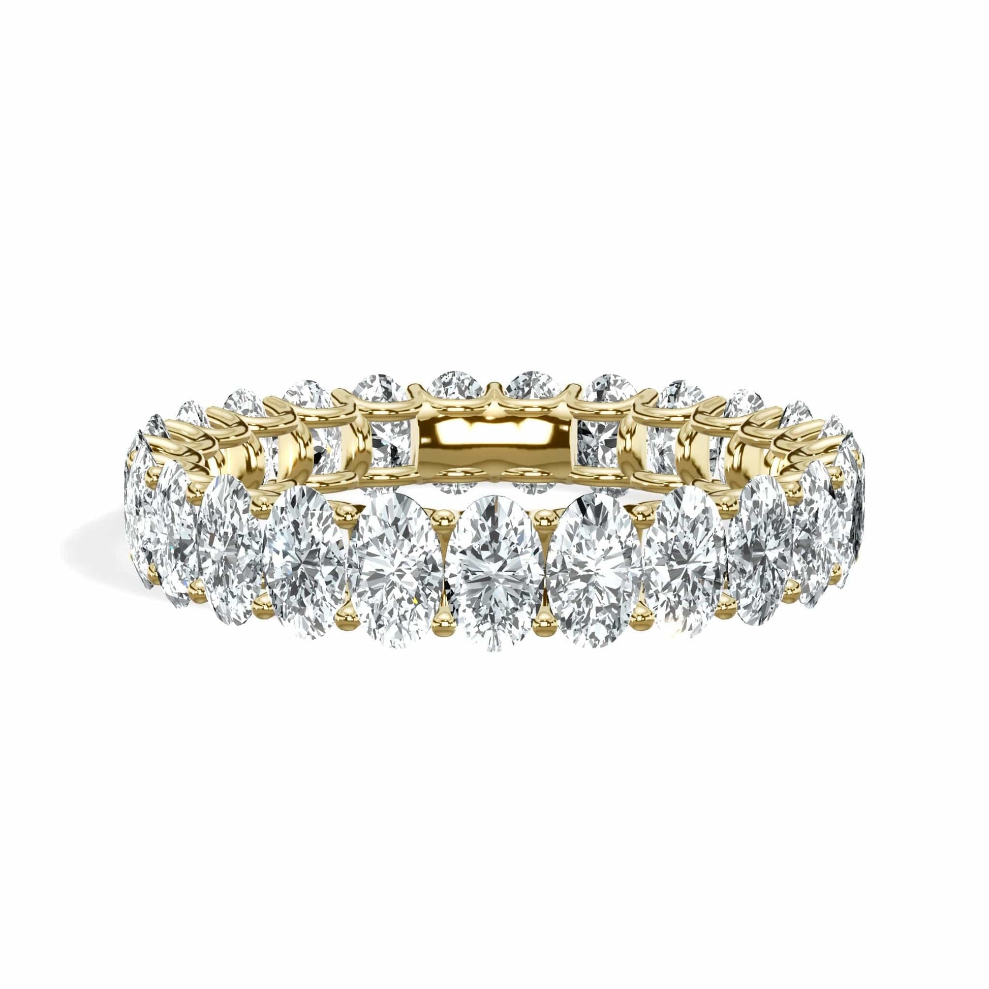 4 Carat Oval Diamond Eternity Band in Yellow Gold
