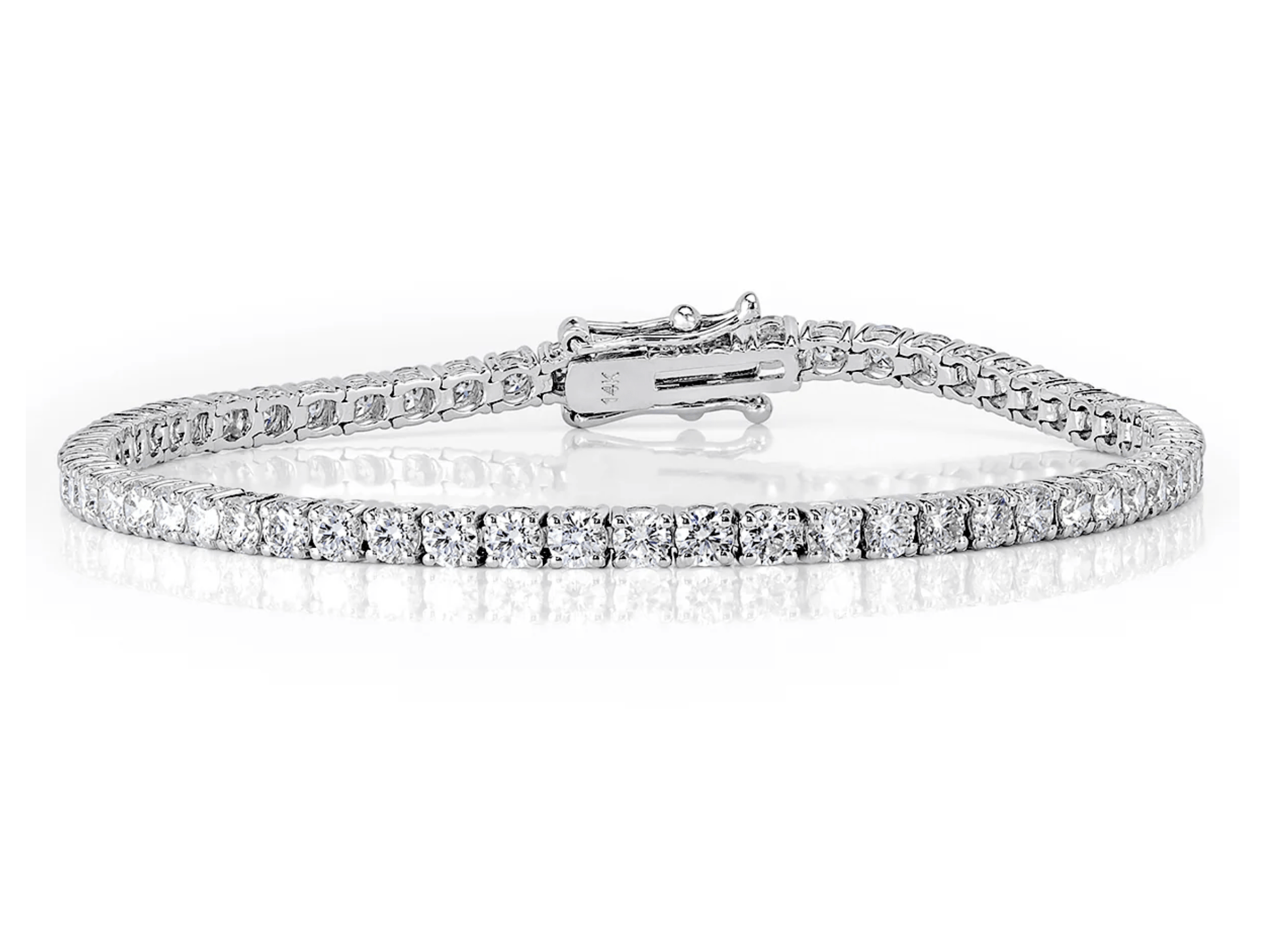 4ct Lab Grown Diamond Tennis Bracelet in White Gold