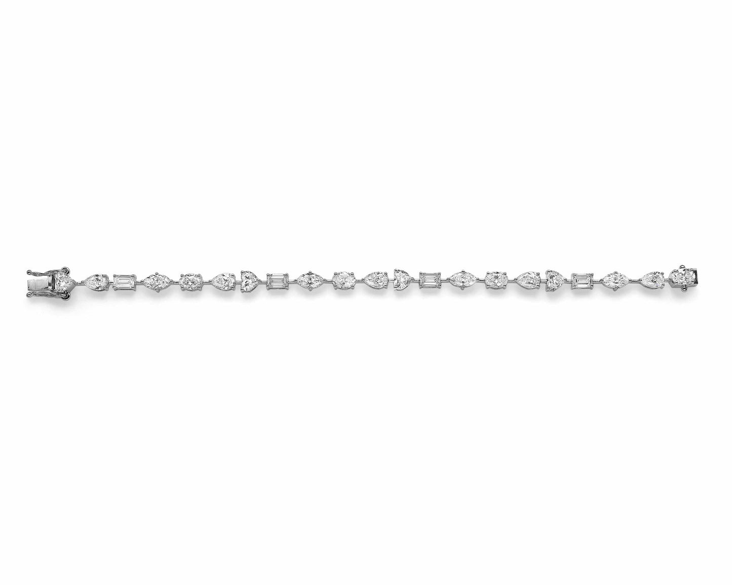 9.23ct Multi Shape Colorless Diamond Tennis Bracelet
