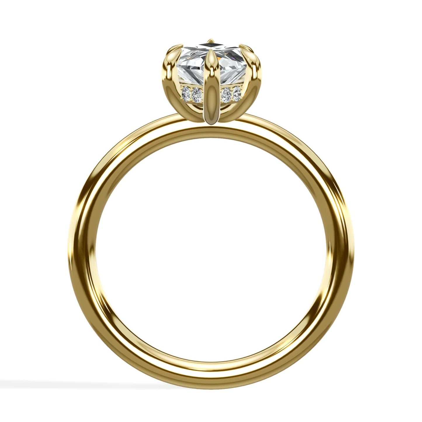 Marquise diamond ring in yellow gold