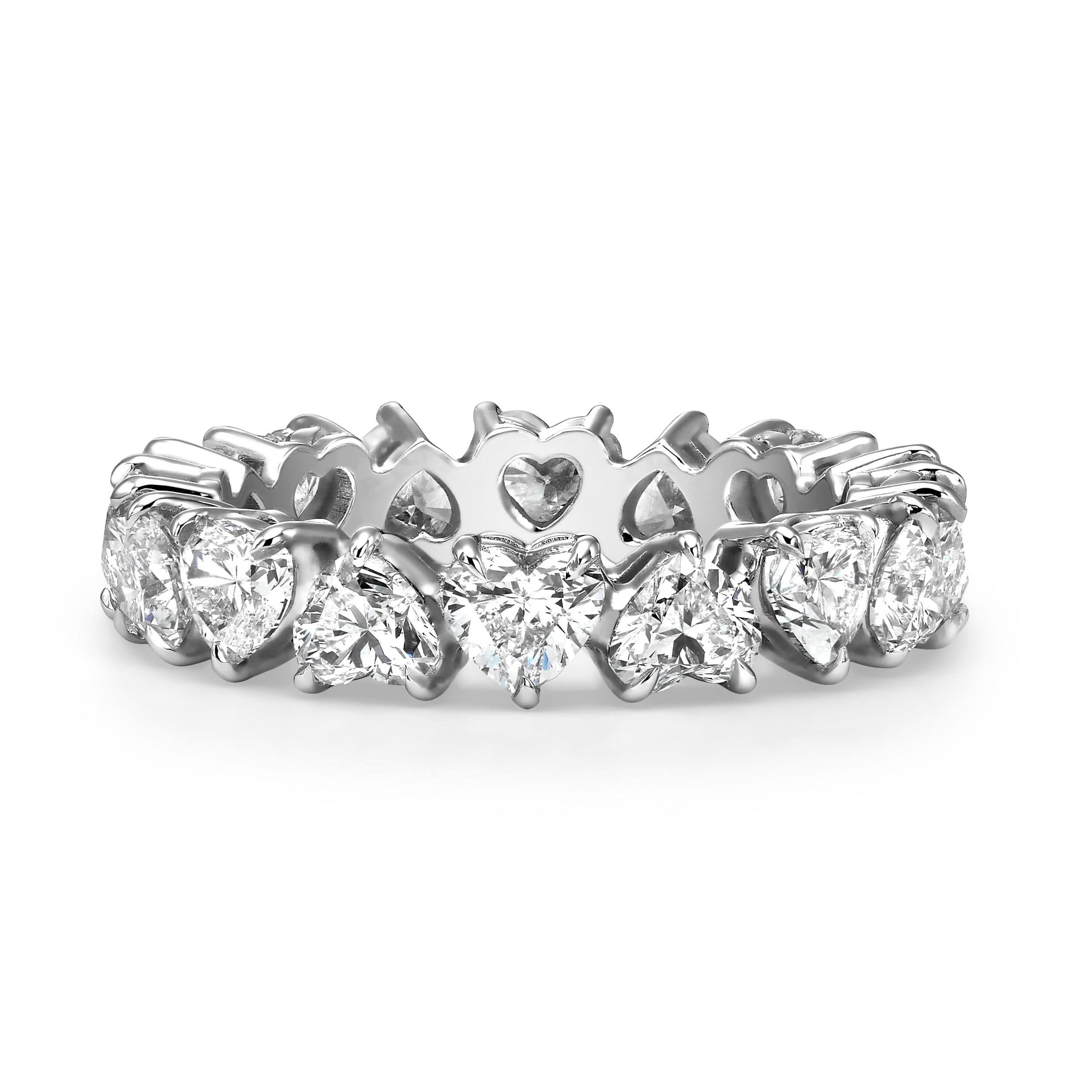 Heart Shaped Lab Grown Diamond Eternity Band ct