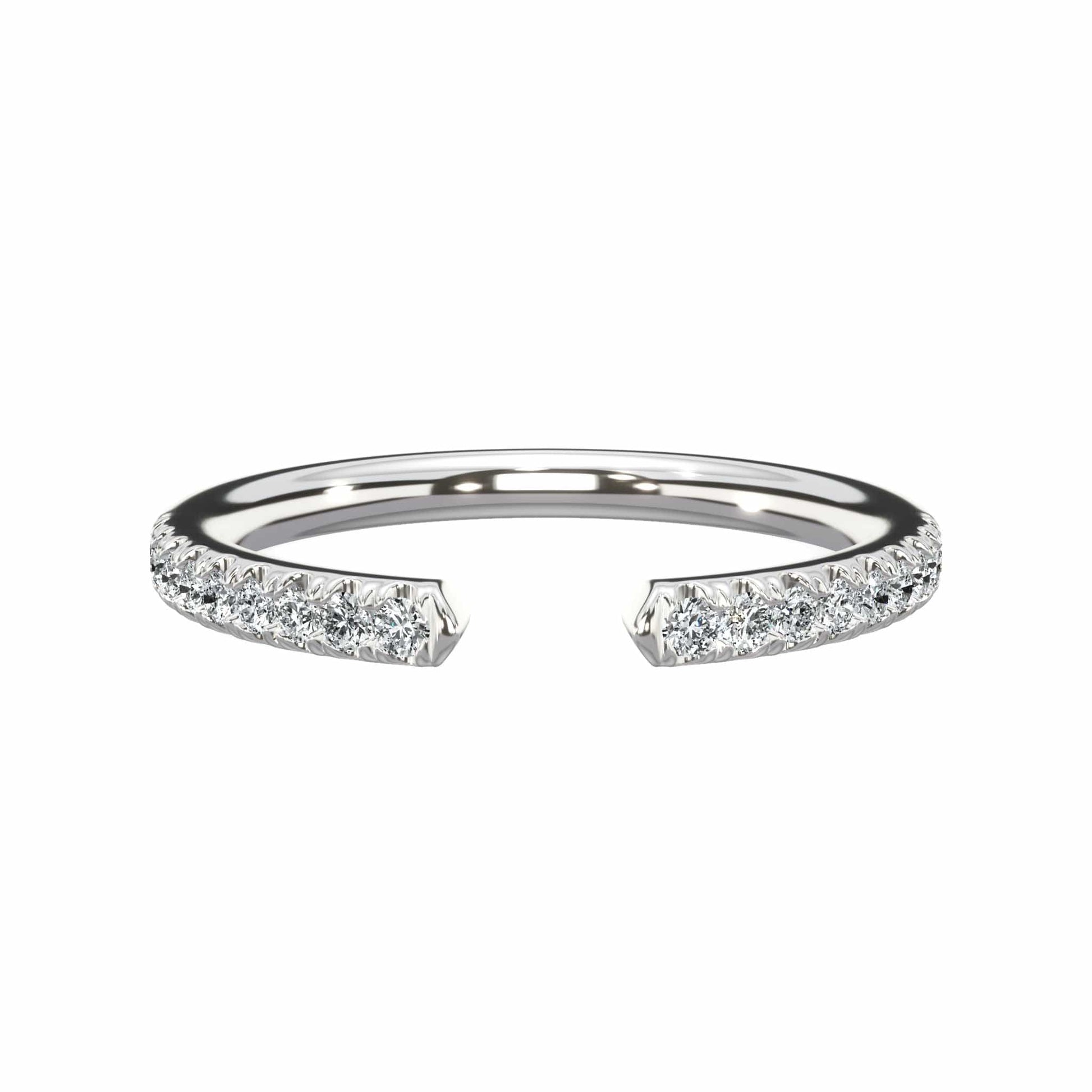 Open Lab Grown Diamond Wedding Band in White Gold