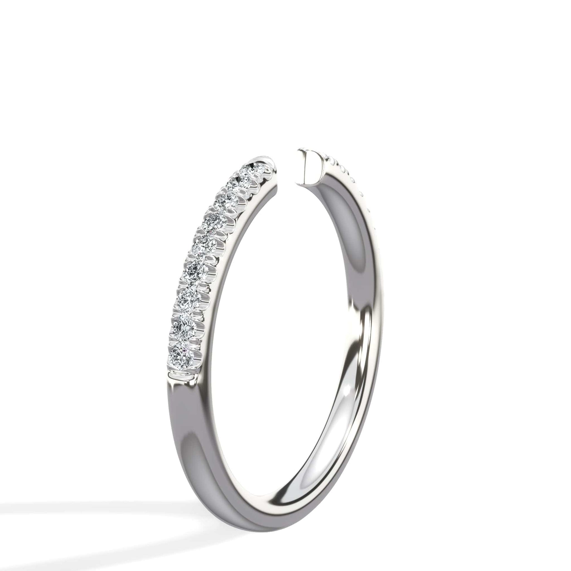Open Lab Grown Diamond Wedding Band in White Gold