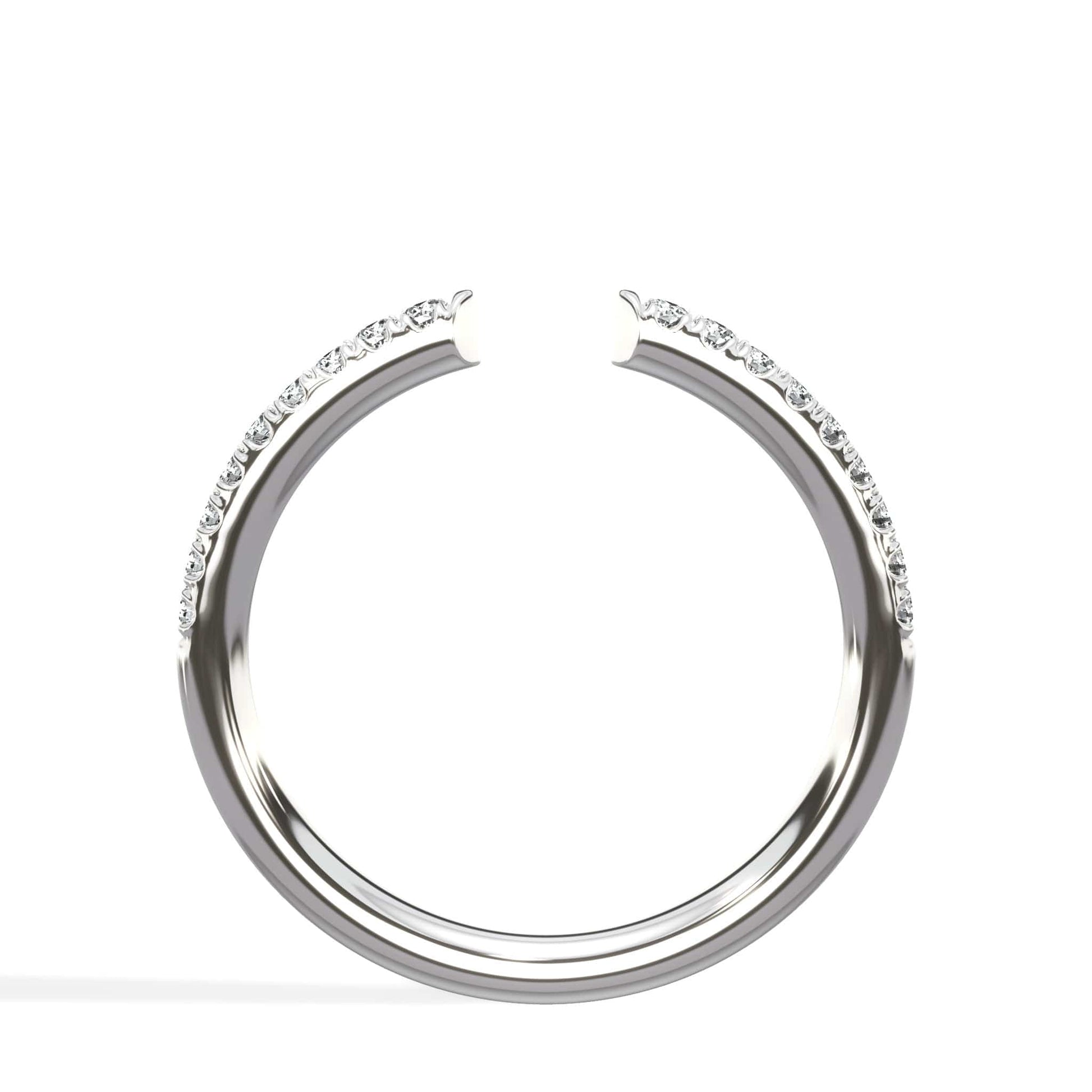 Open Lab Grown Diamond Wedding Band in White Gold