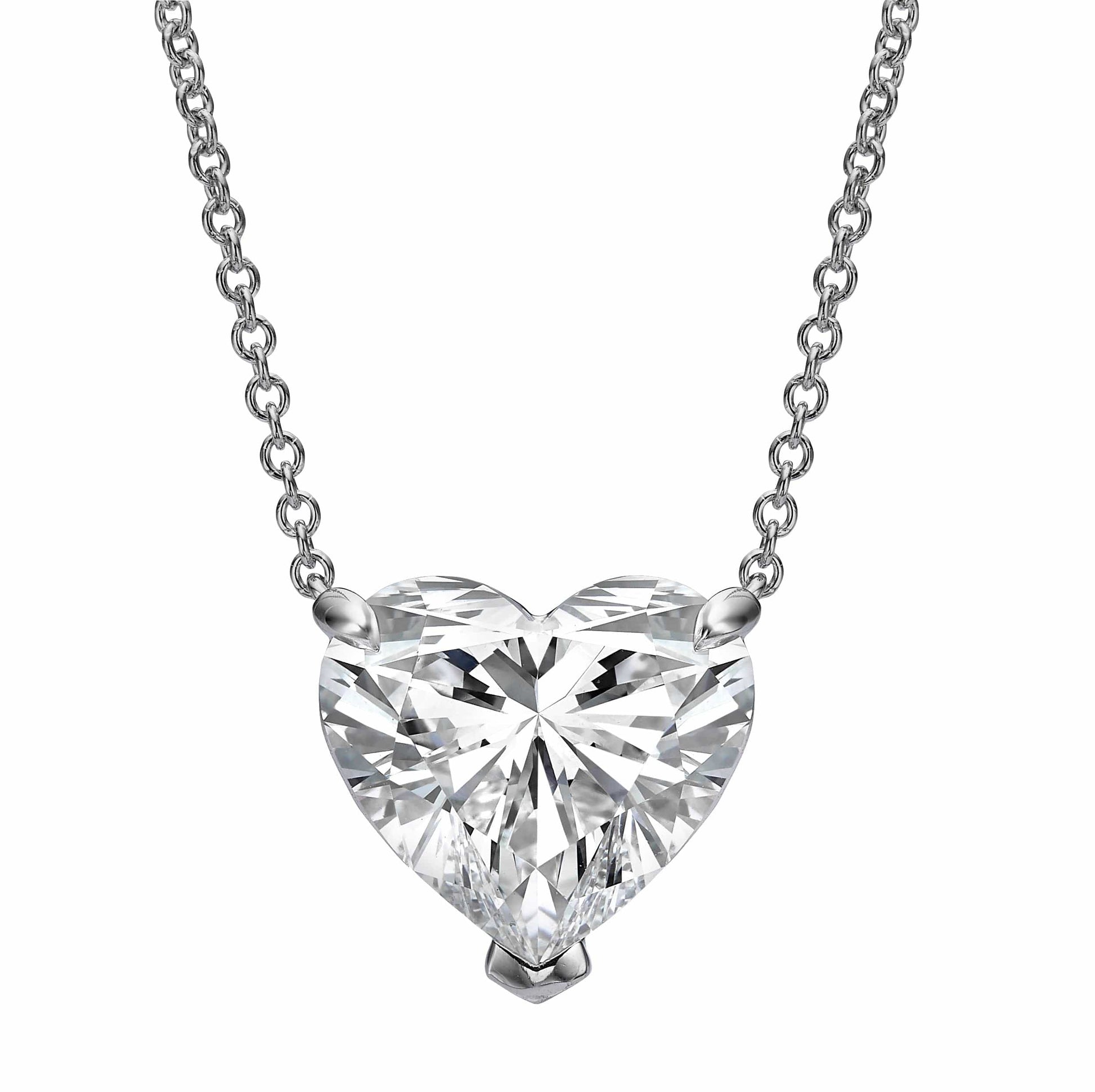 Heart-shaped diamond necklace PH-1-1