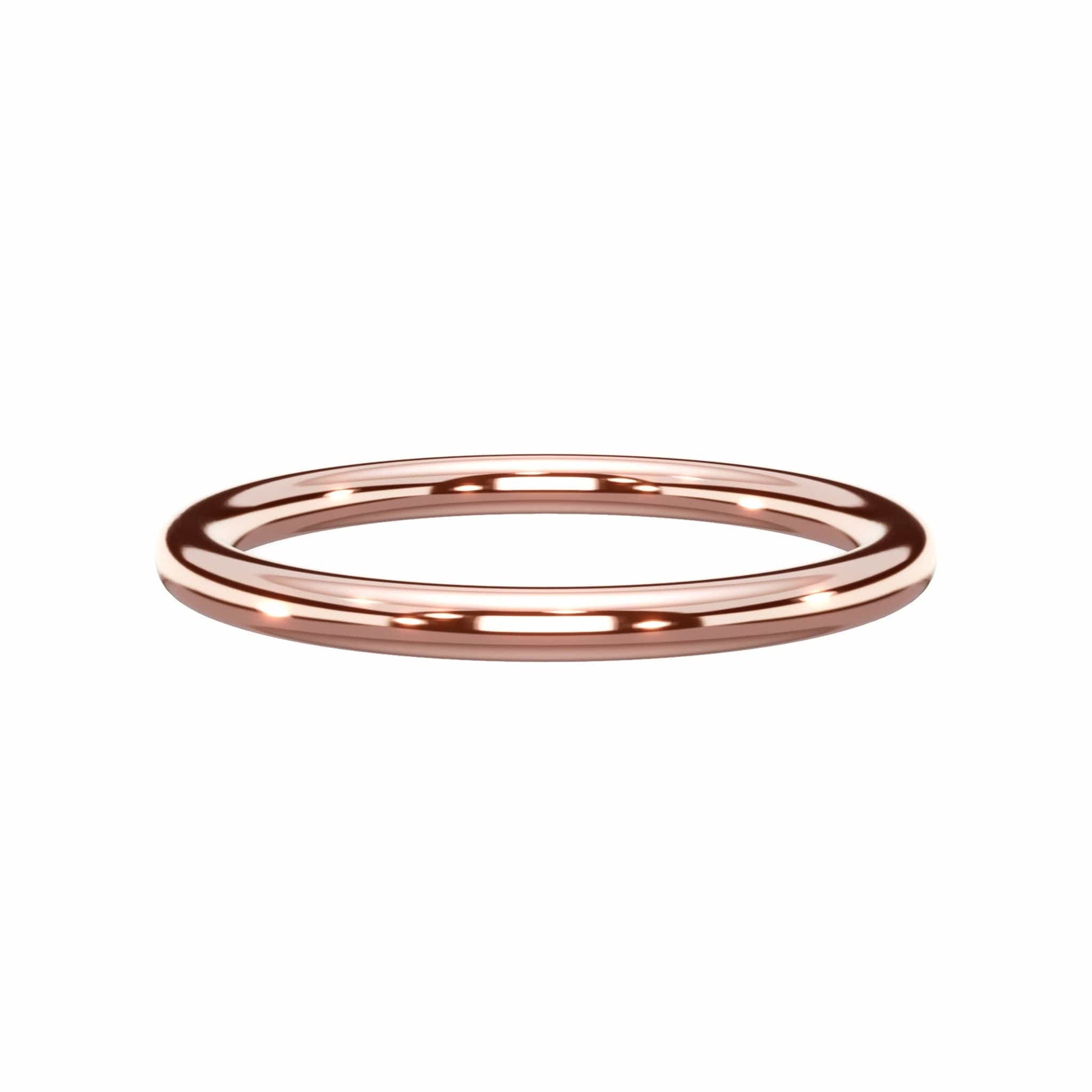 1.  80mm 14K Rose Gold Plain Wedding Band Ring