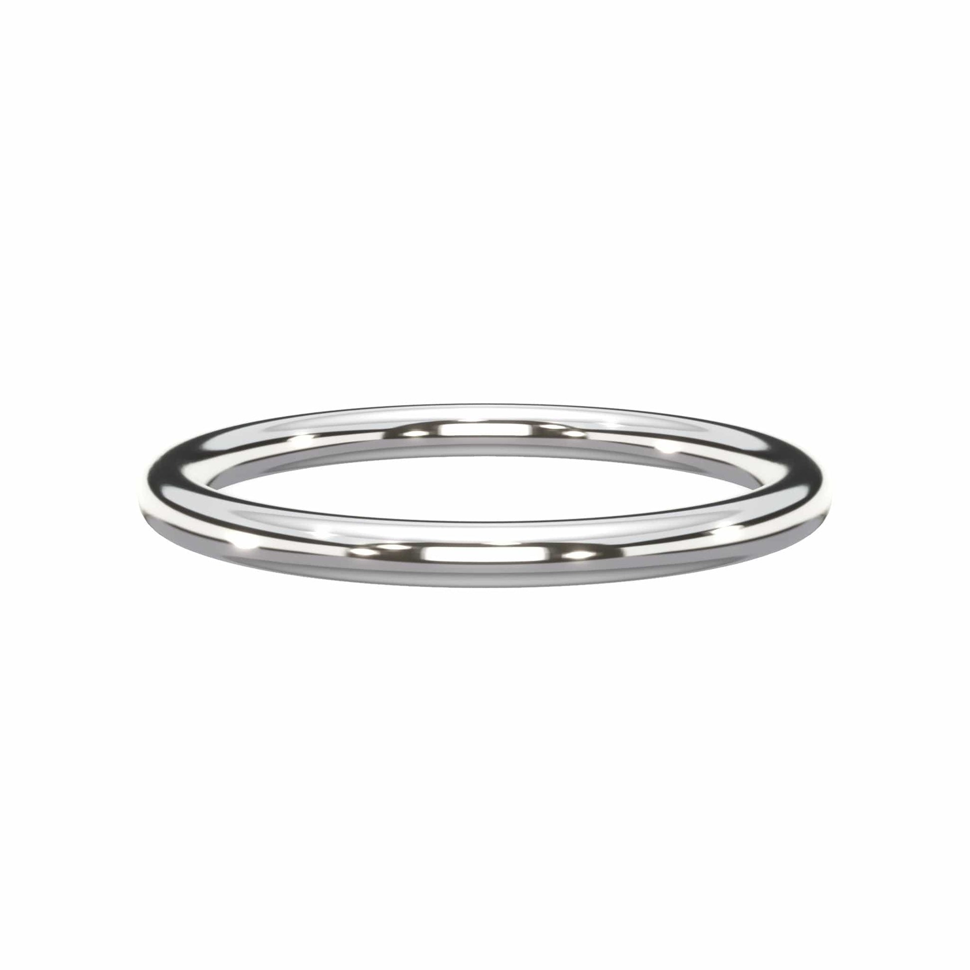 1.8mm 14K White Gold Wedding Band