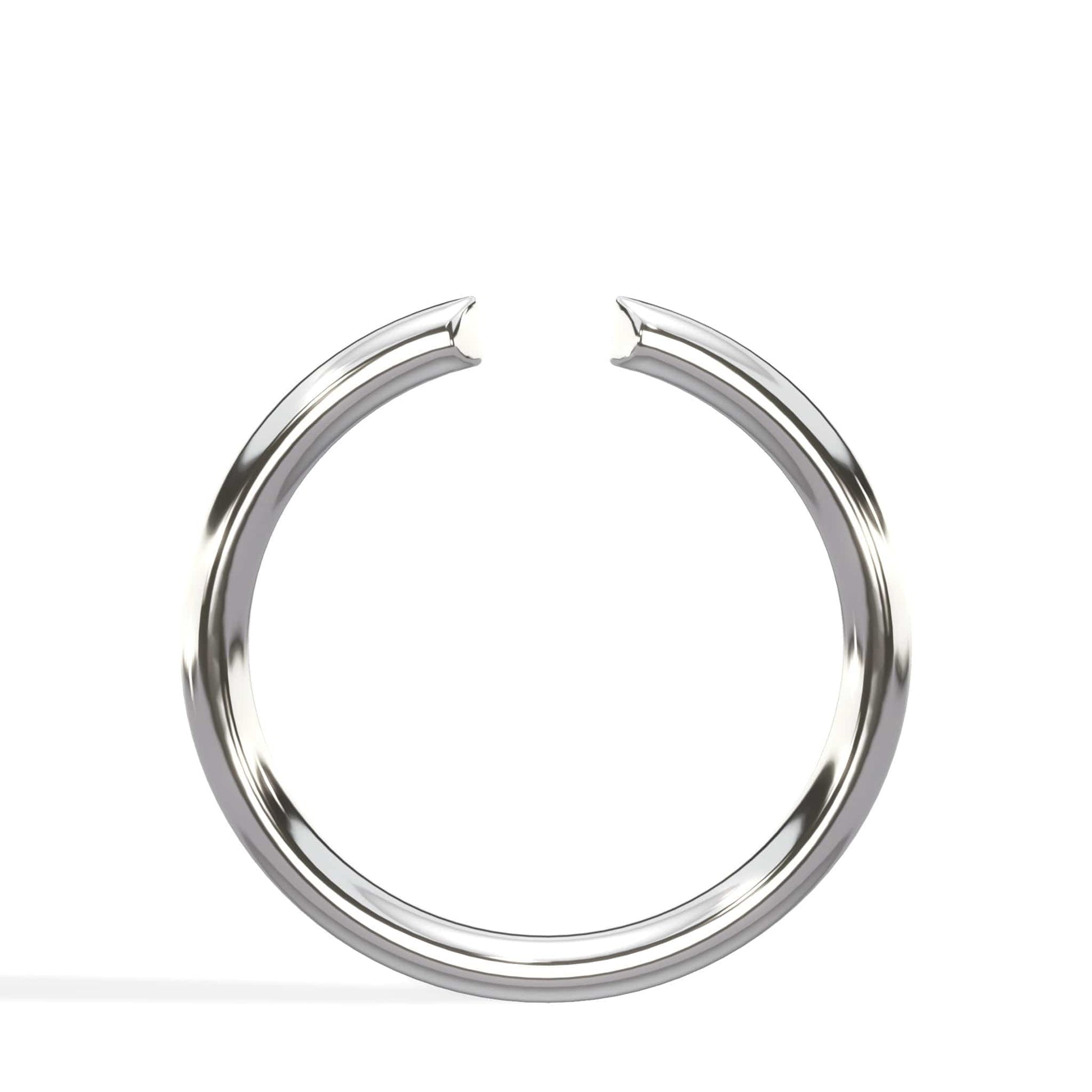 14K White Gold Open Band Ring