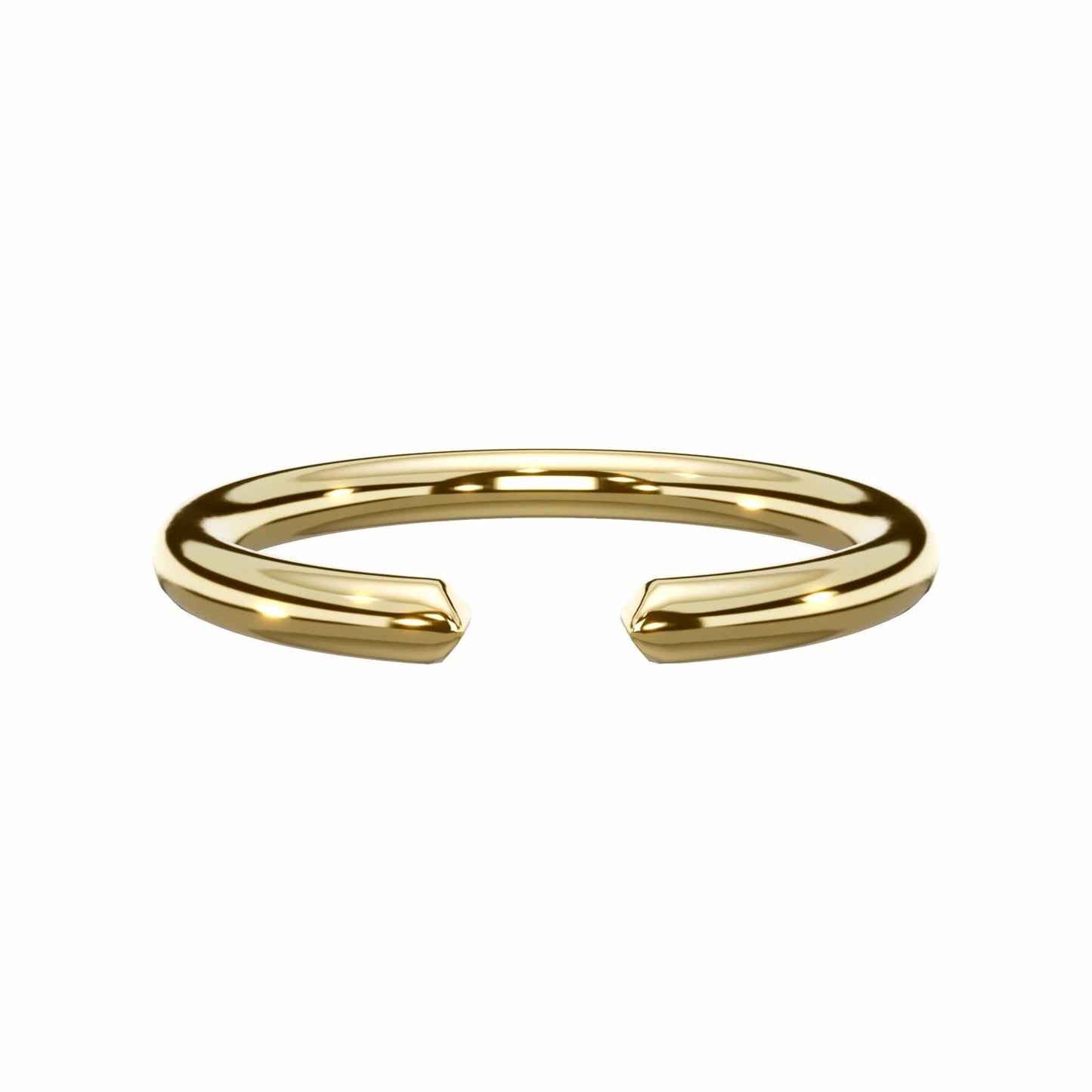 14K Yellow Gold Plain Open Band Ring