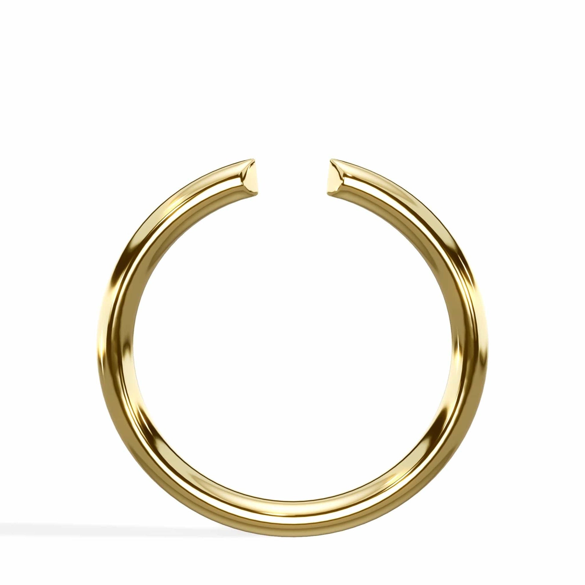 Plain Open Band 14K Yellow Gold Ring
