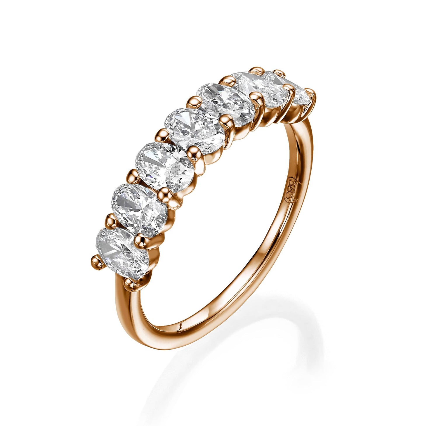 R-29-1R Rose Gold Oval Diamond Ring