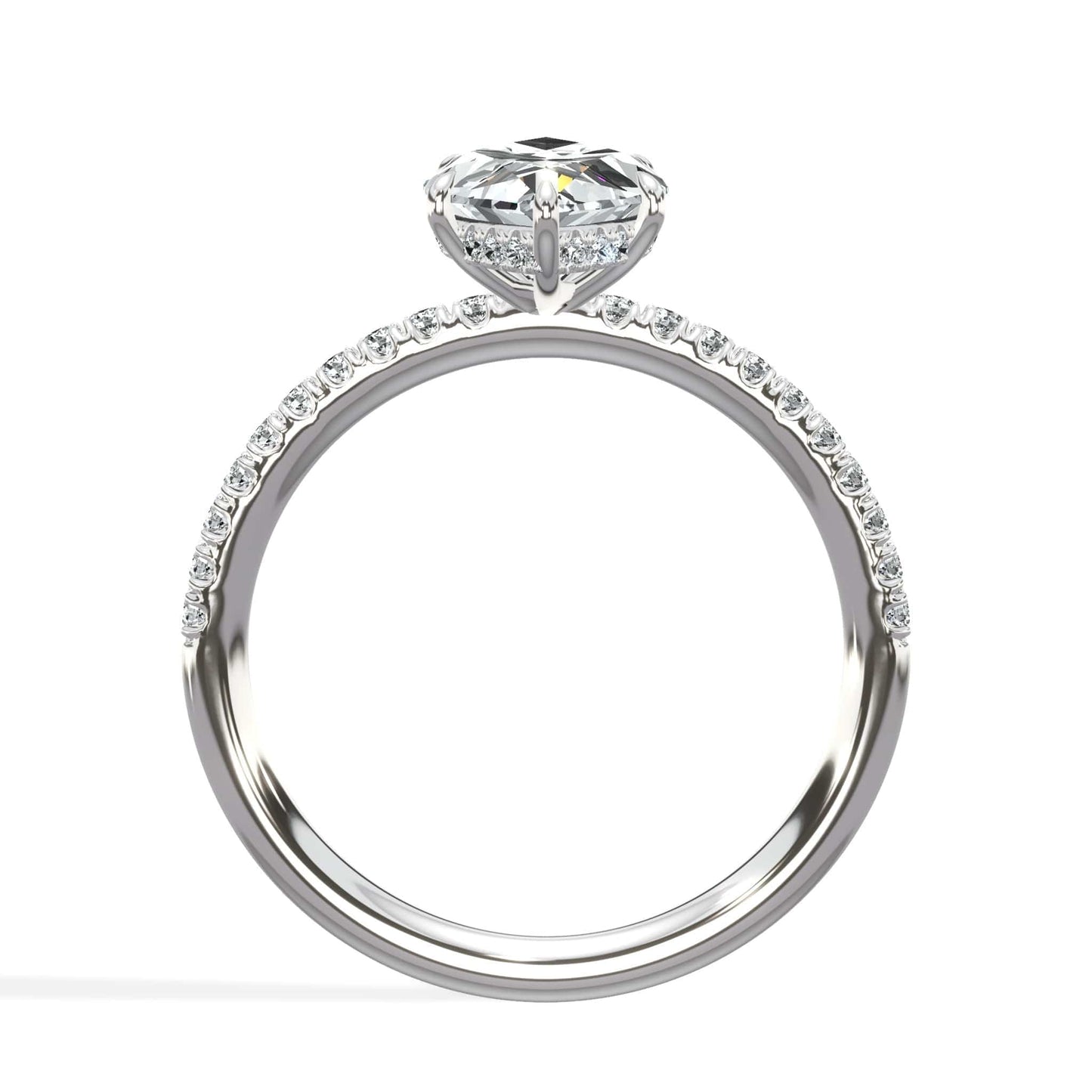 Marquise & Round Diamond White Gold Ring