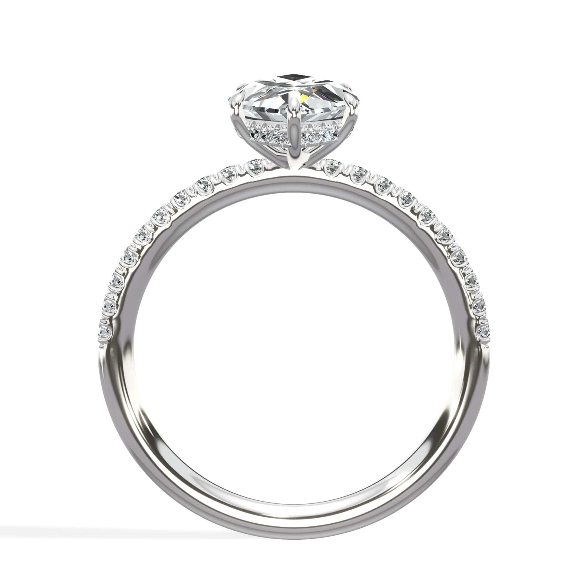 Marquise & Round Diamond White Gold Ring