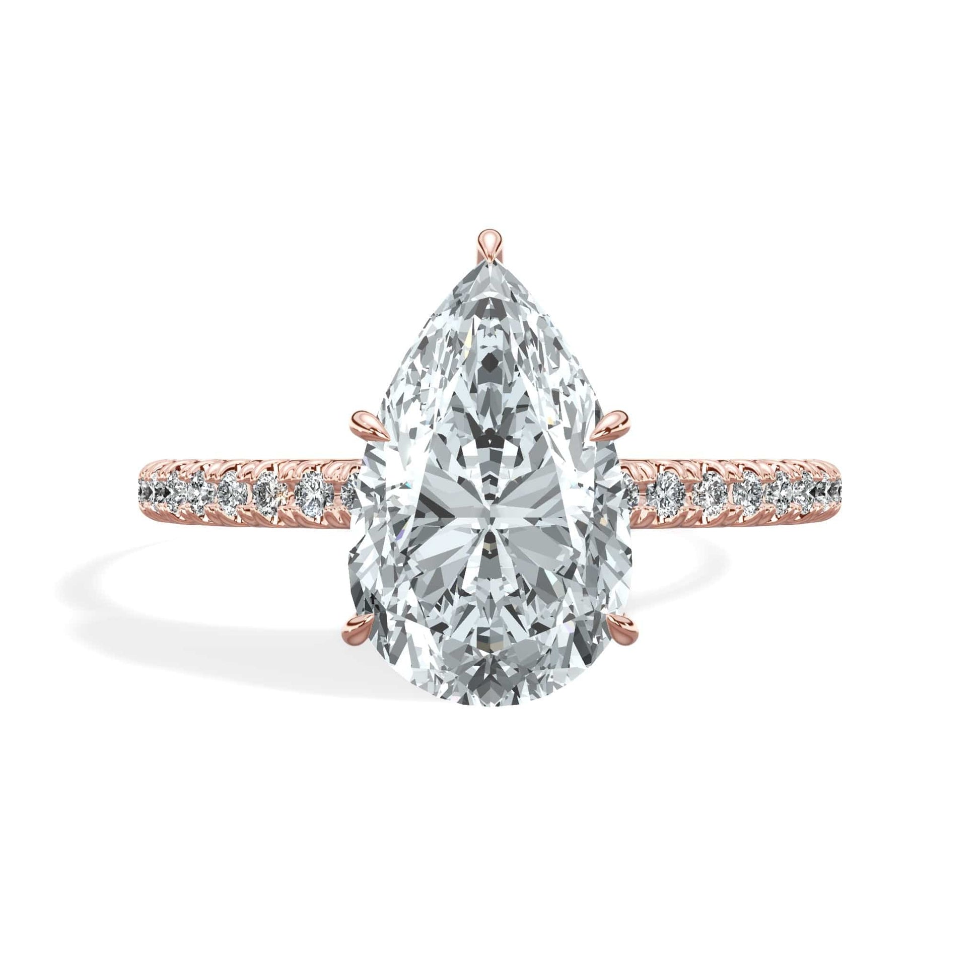 Pear diamond rose gold ring RE22591-200