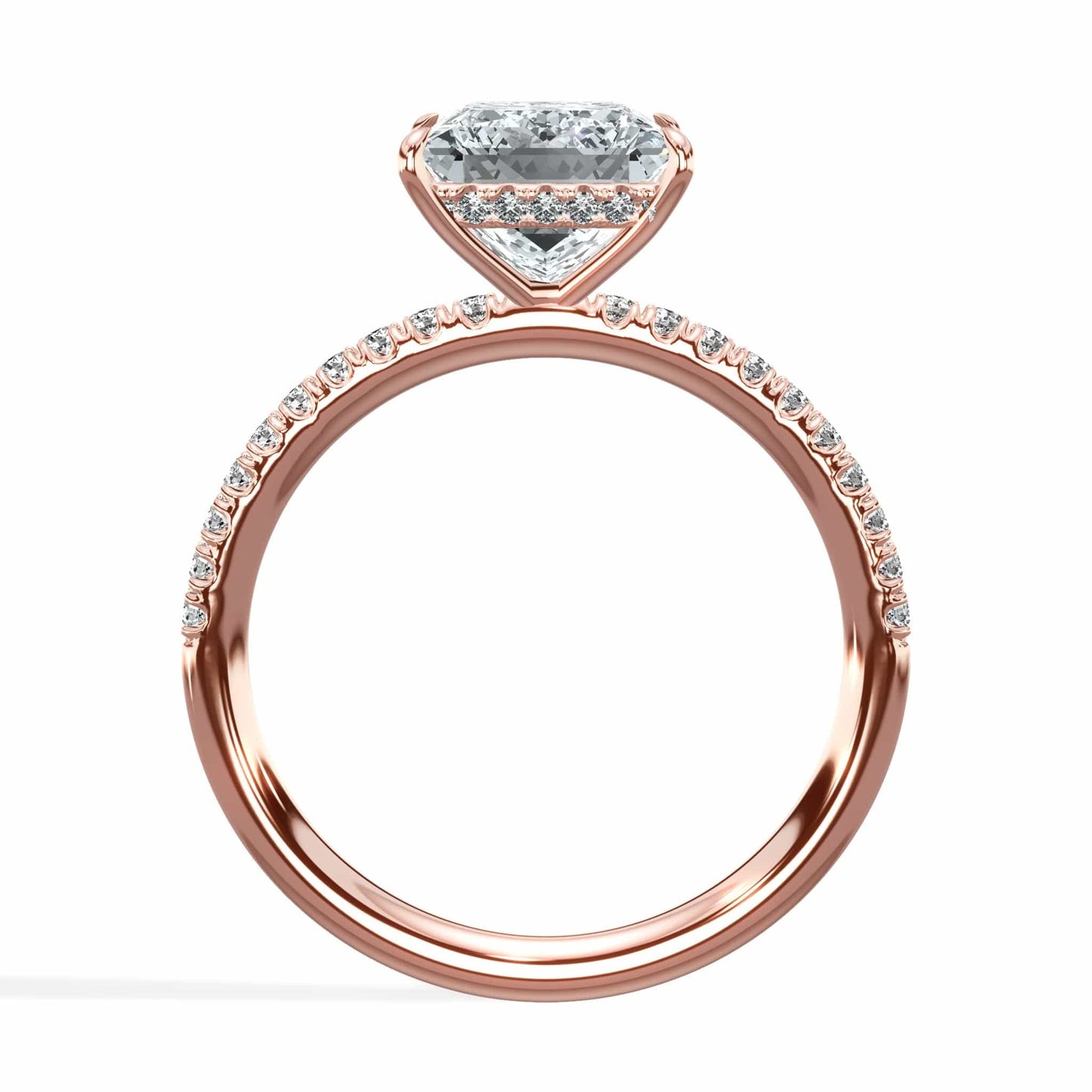 Princess diamond rose gold ring