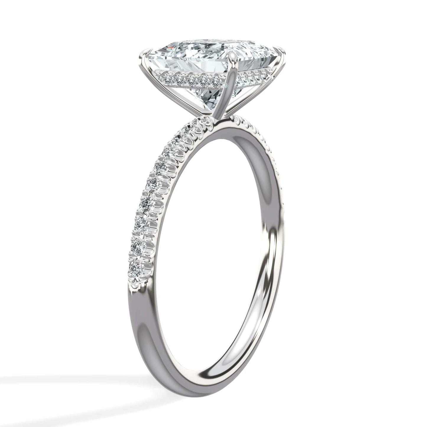 Princess diamond engagement ring in white gold