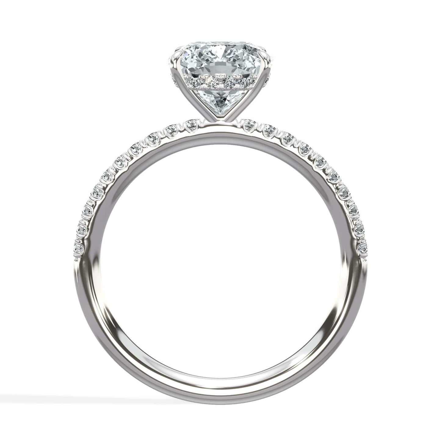 White gold princess cut diamond engagement ring