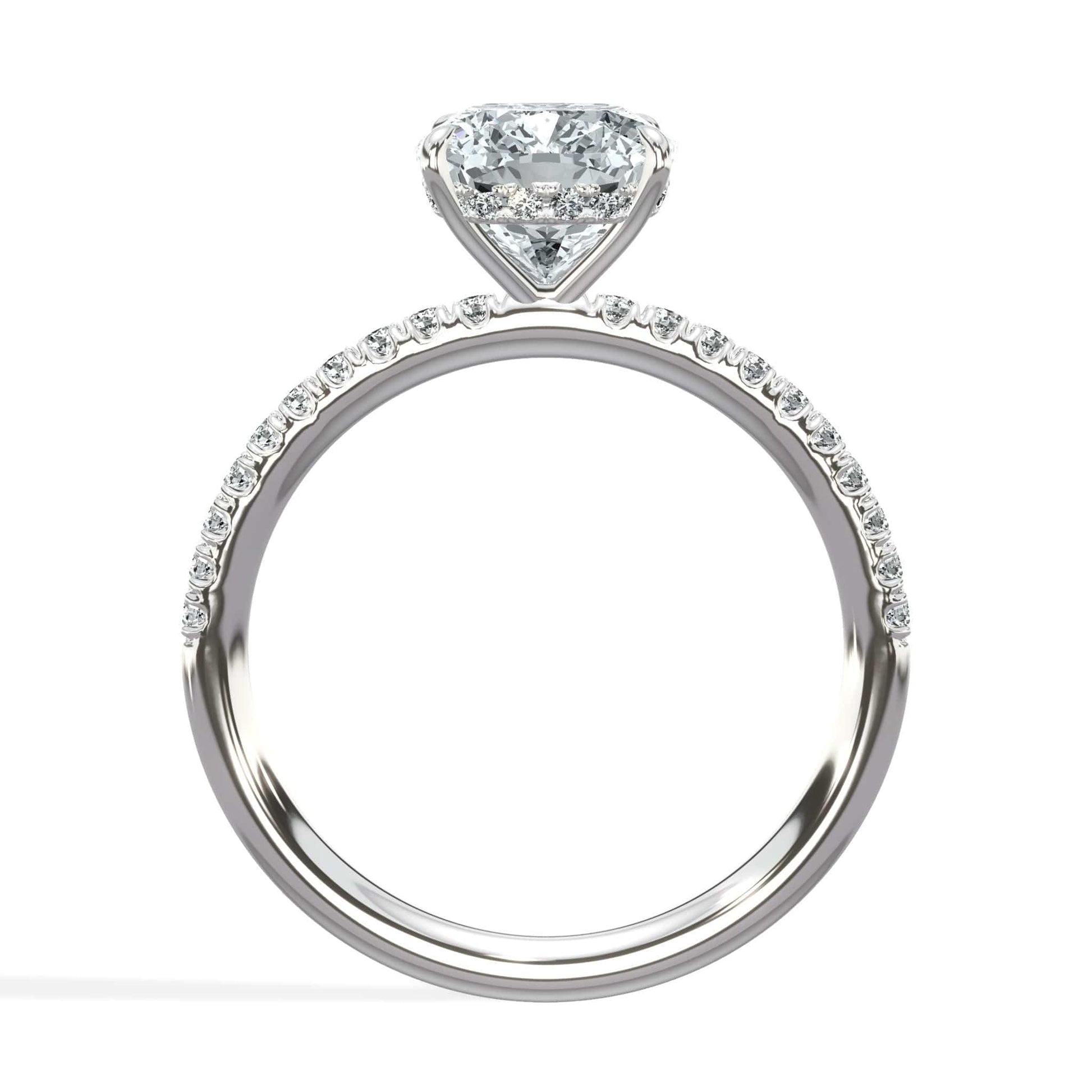White gold princess cut diamond engagement ring