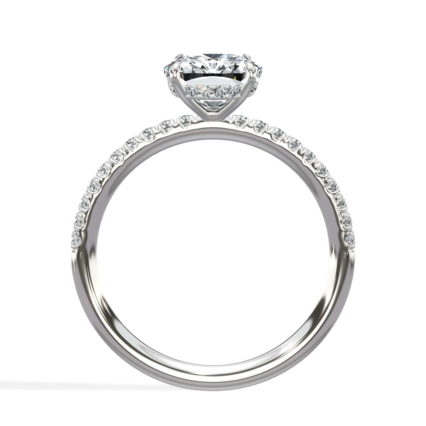 White gold round diamond engagement ring
