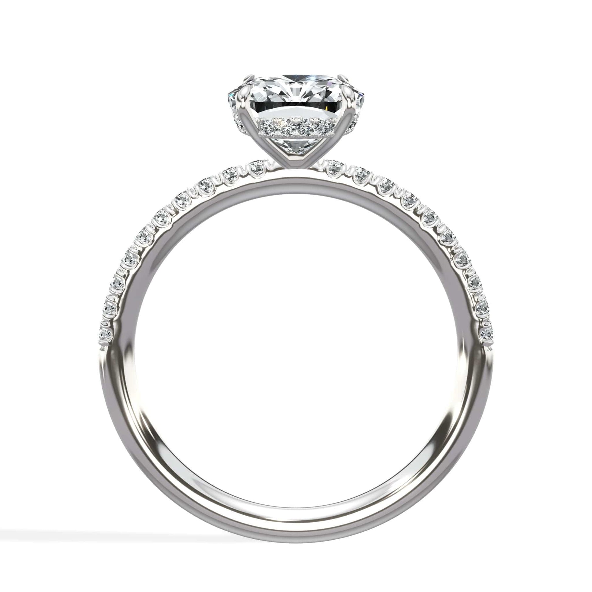 White gold round diamond engagement ring
