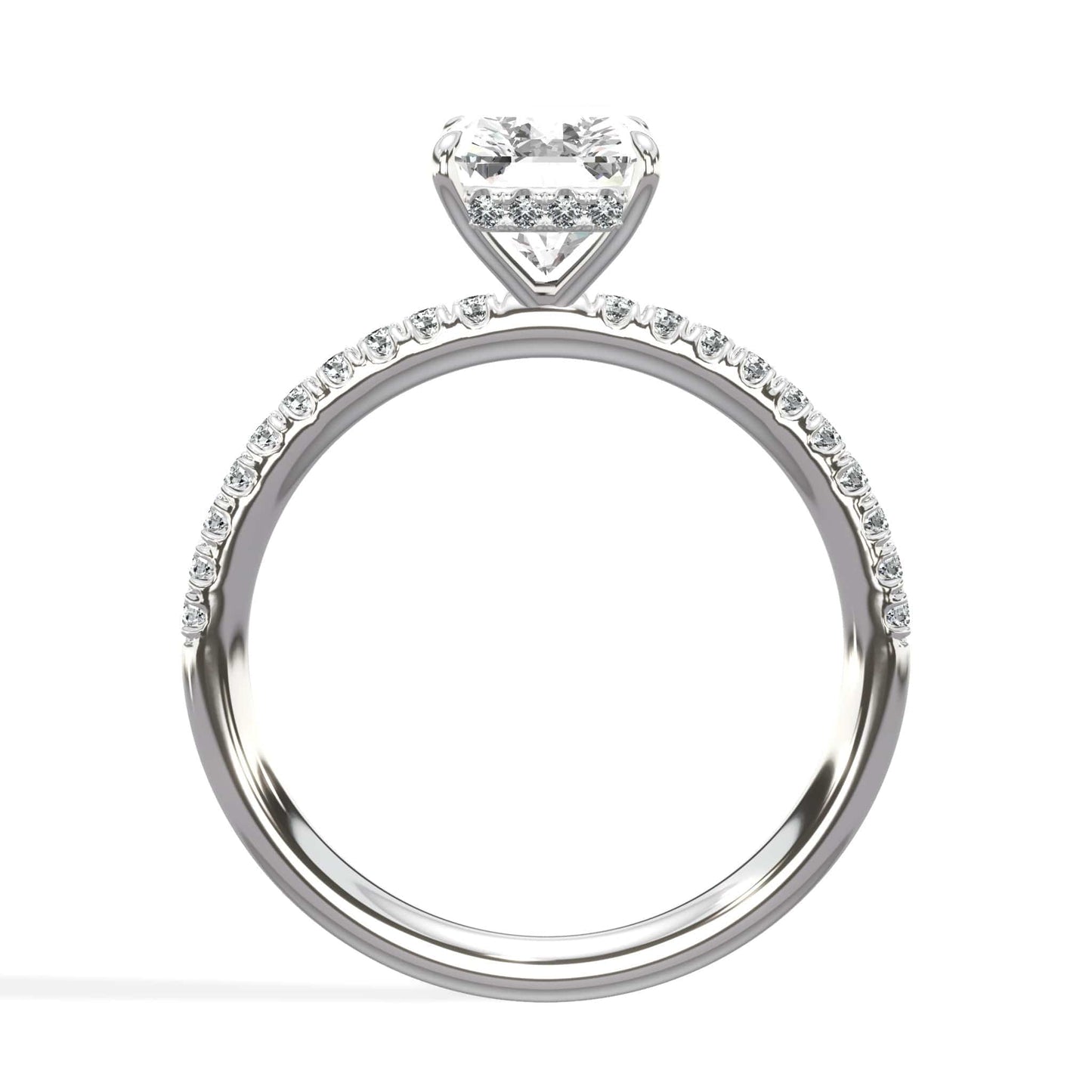 RE22591 White Gold Oval Diamond Ring