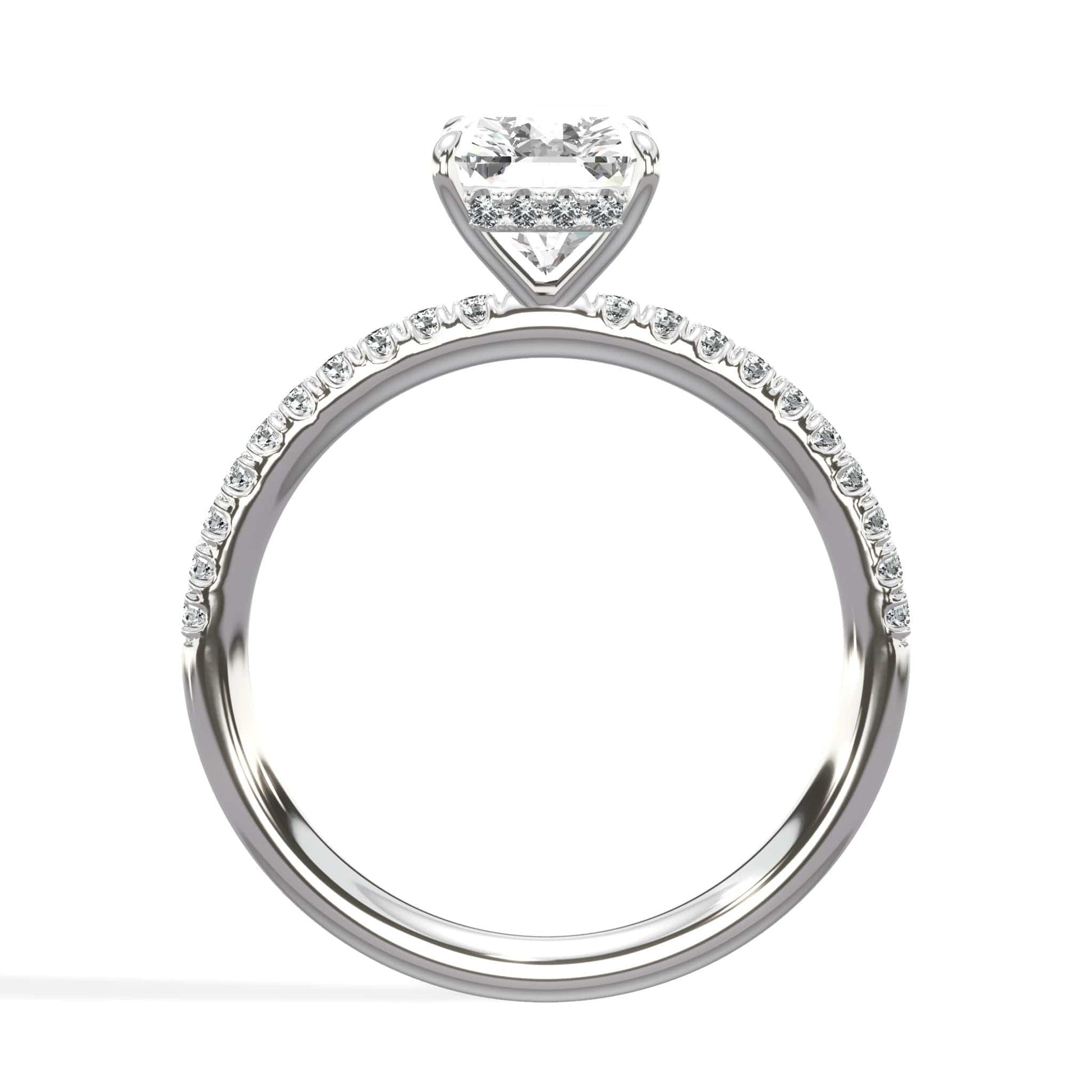 RE22591 White Gold Oval Diamond Ring