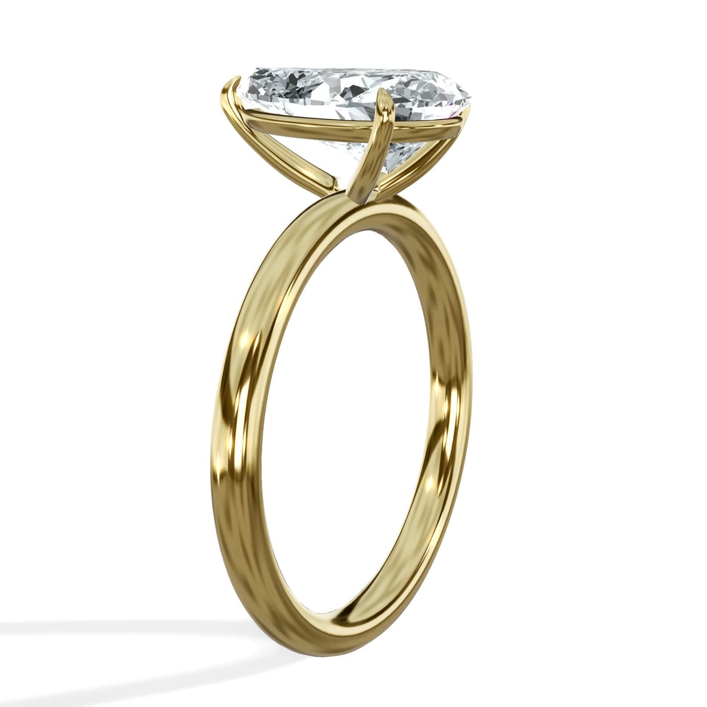 2 Carat Lab Grown Pear Shape Solitaire Diamond Engagement Ring
