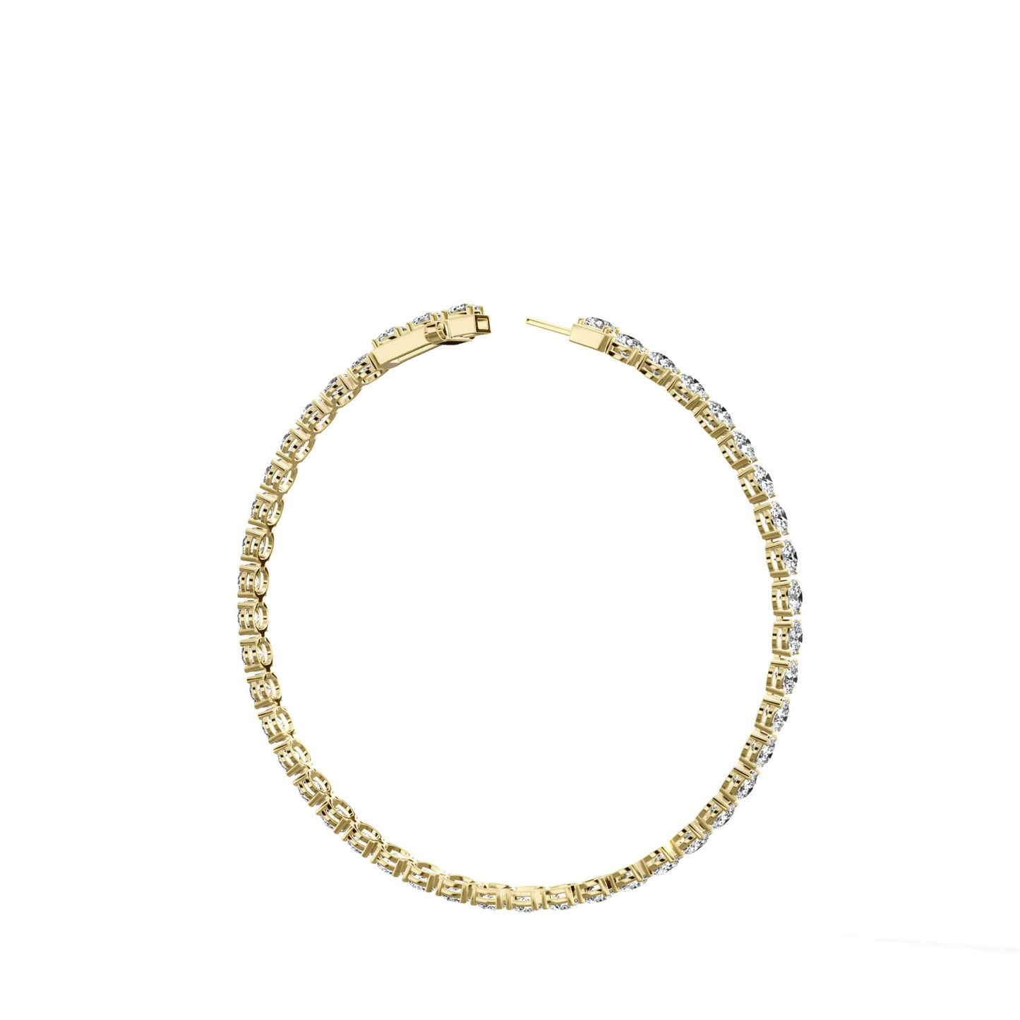 (2.00ct to 20.00ct) Lab Grown Round Cut Diamond Tennis Bracelet