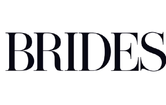 BRIDES logo in black text
