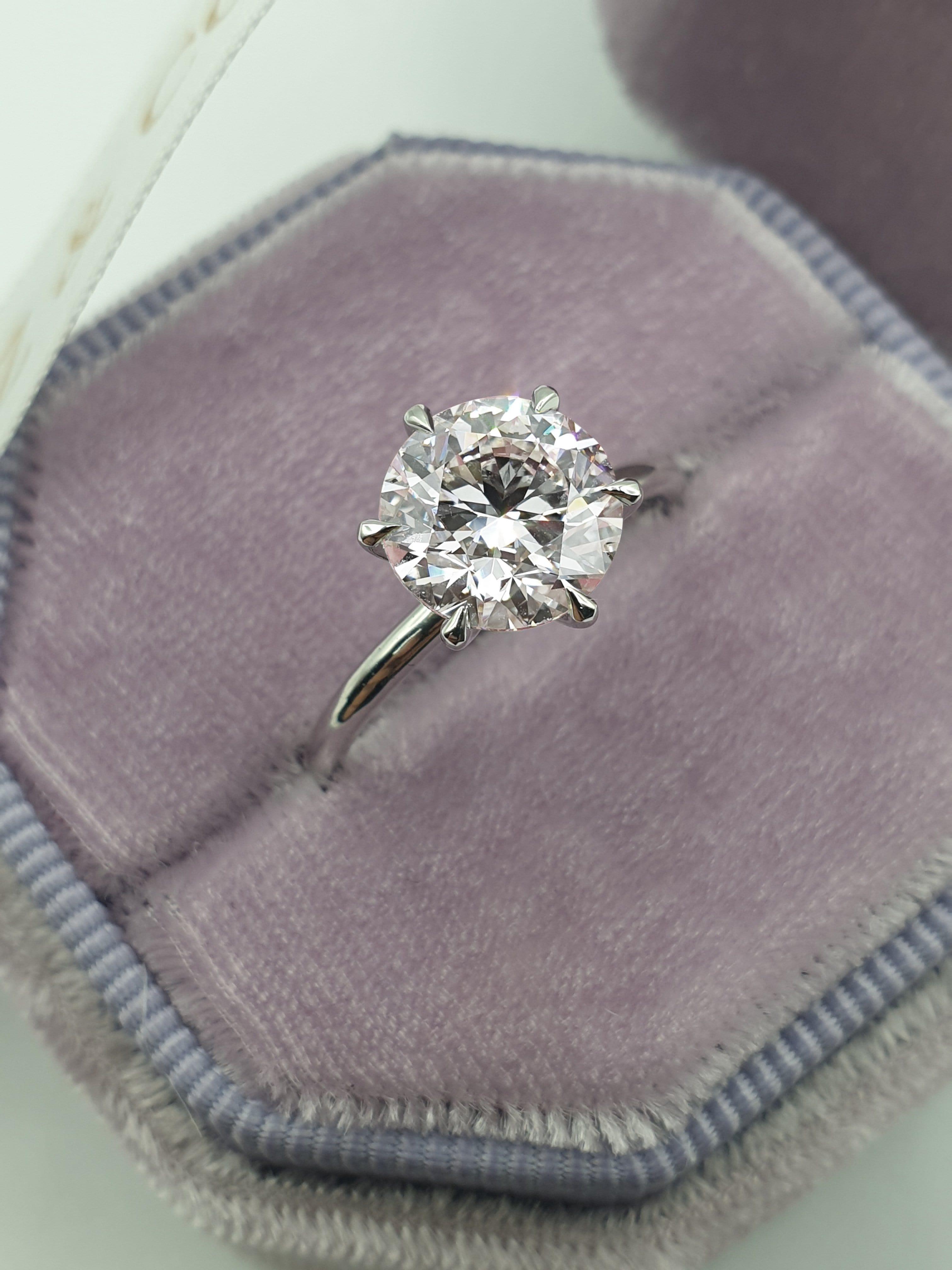 2 carat round solitaire diamond engagement rings Outlet