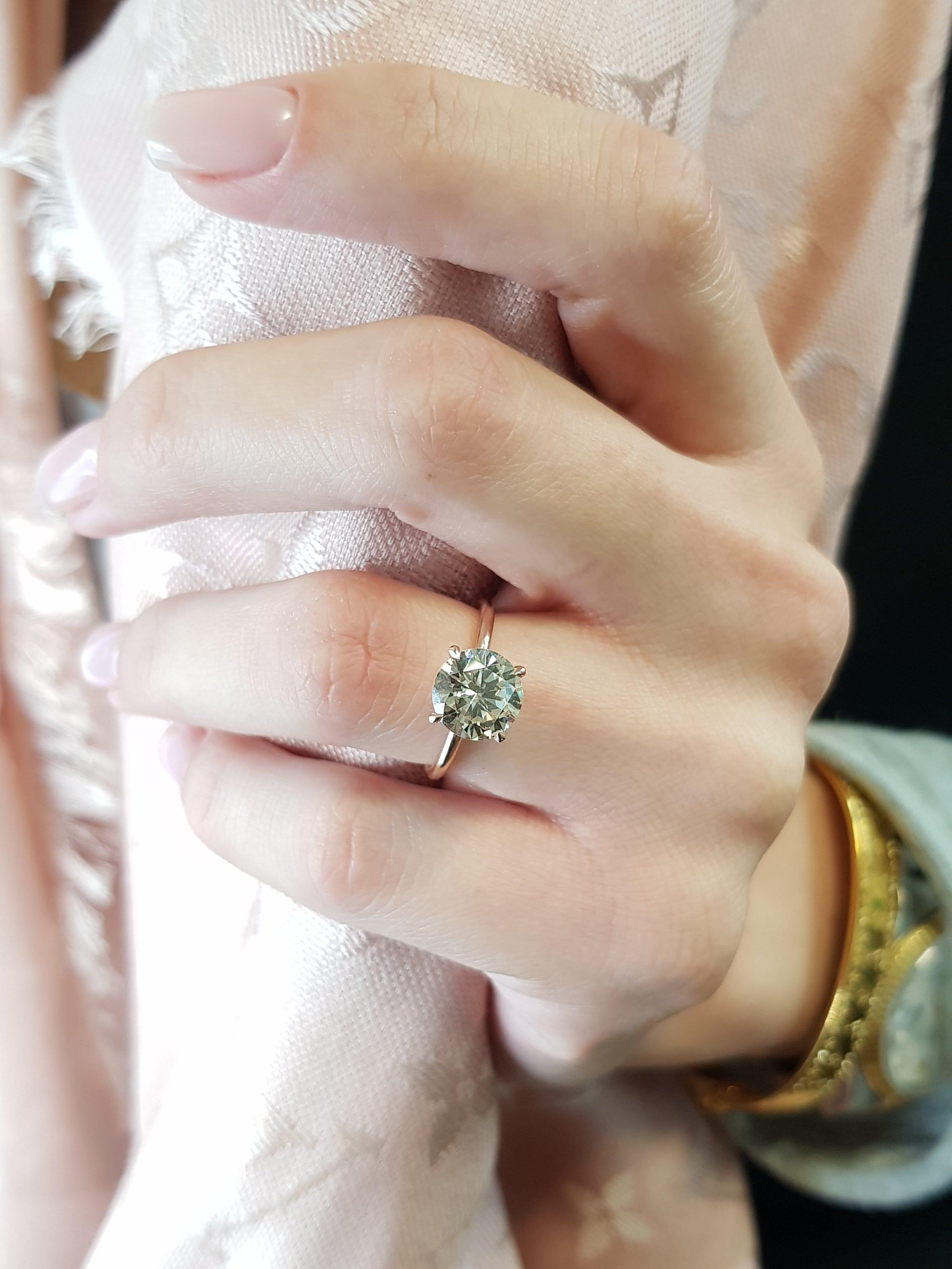 2 carat round solitaire diamond engagement rings Outlet