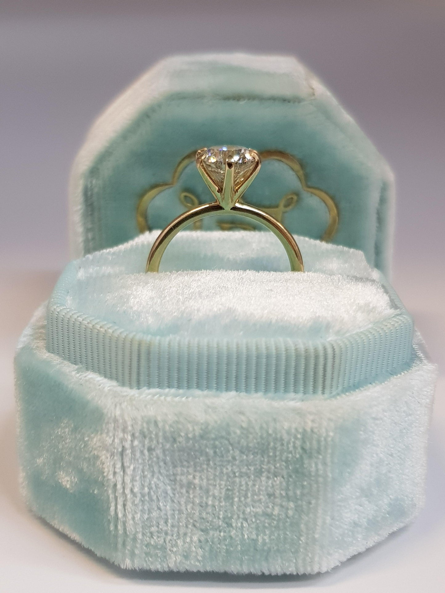 1.50 Carat Round Brilliant Cut Six Prongs Diamond Engagement Ring in Yellow Gold - BenzDiamonds