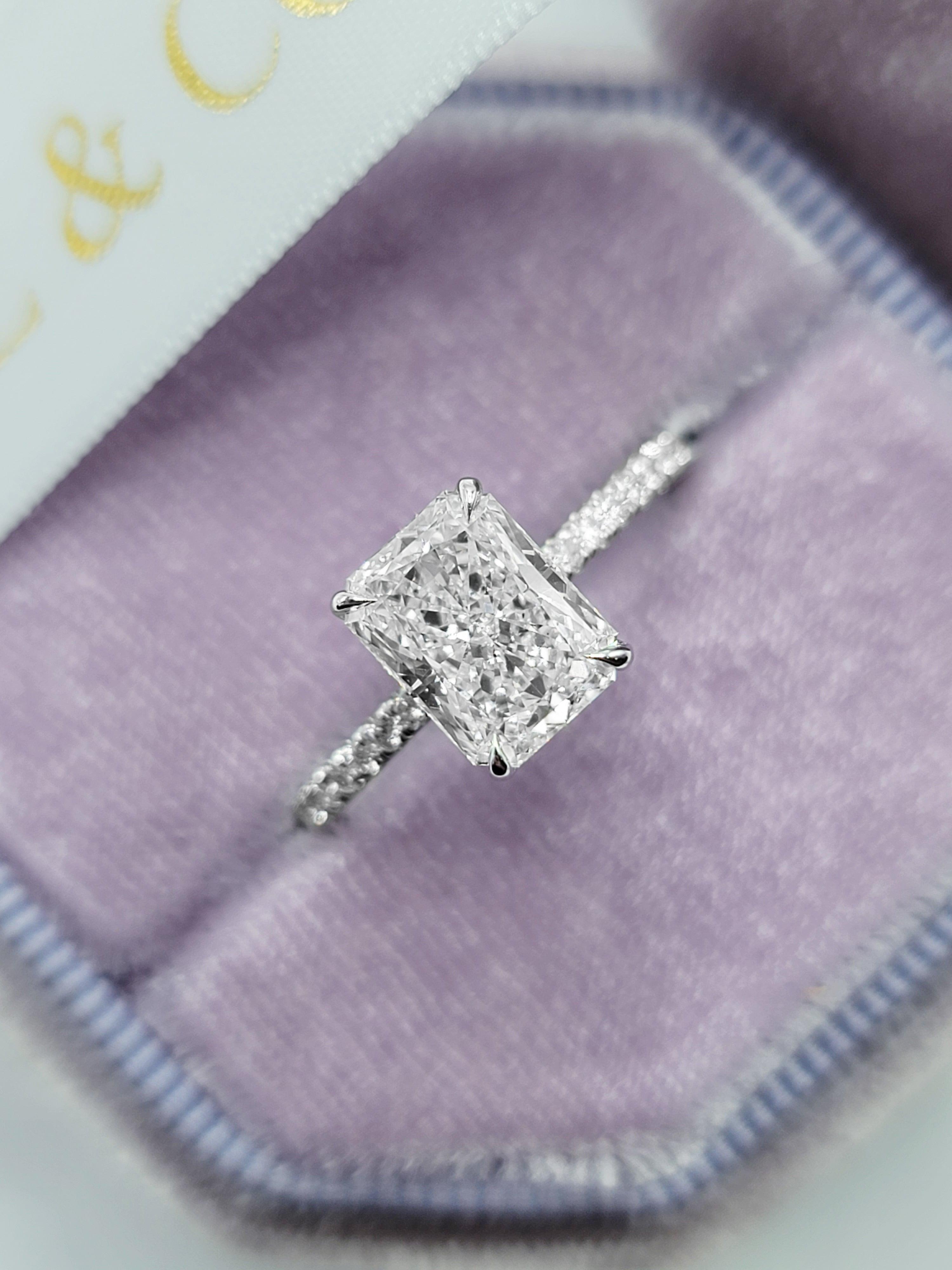 Radiant cut lab diamond Clearance