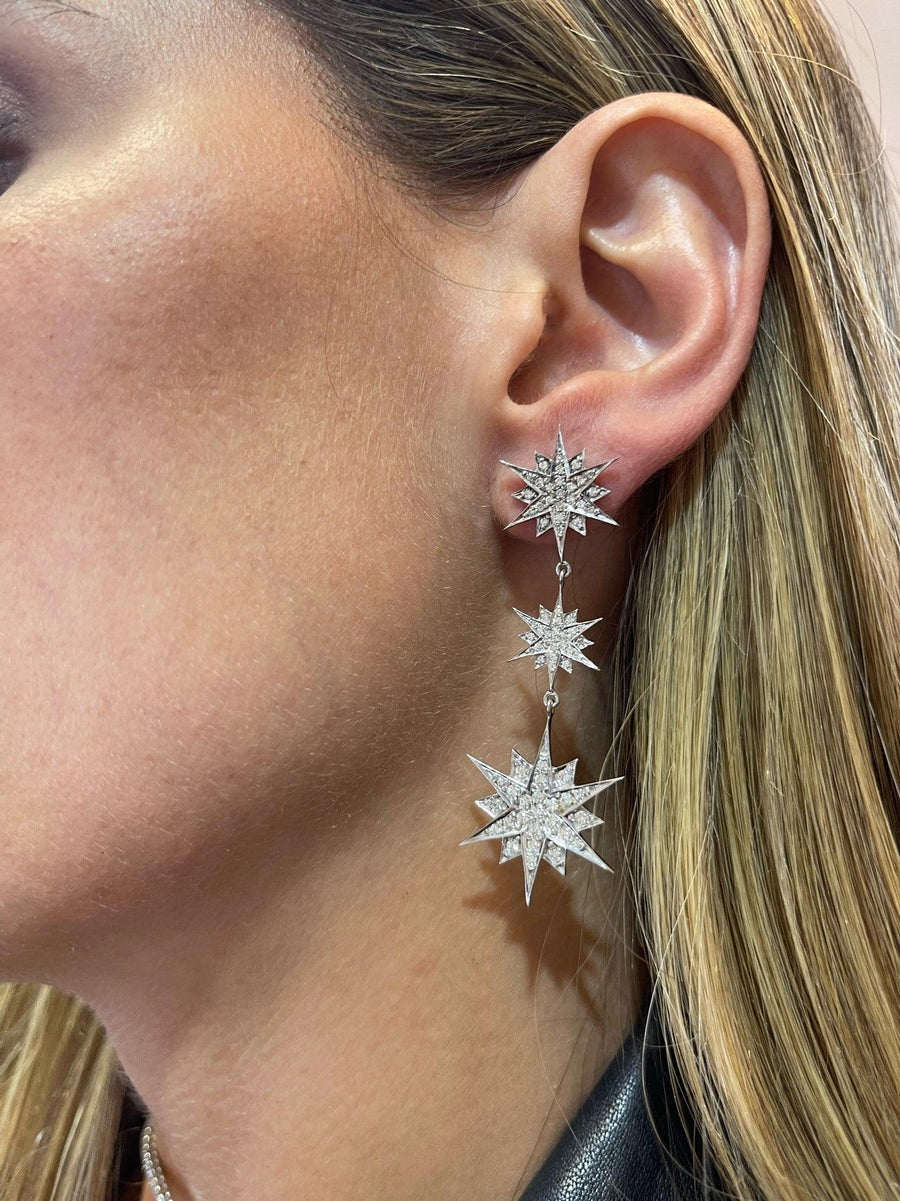 Galaxy Diamond Drop Earrings - BenzDiamonds