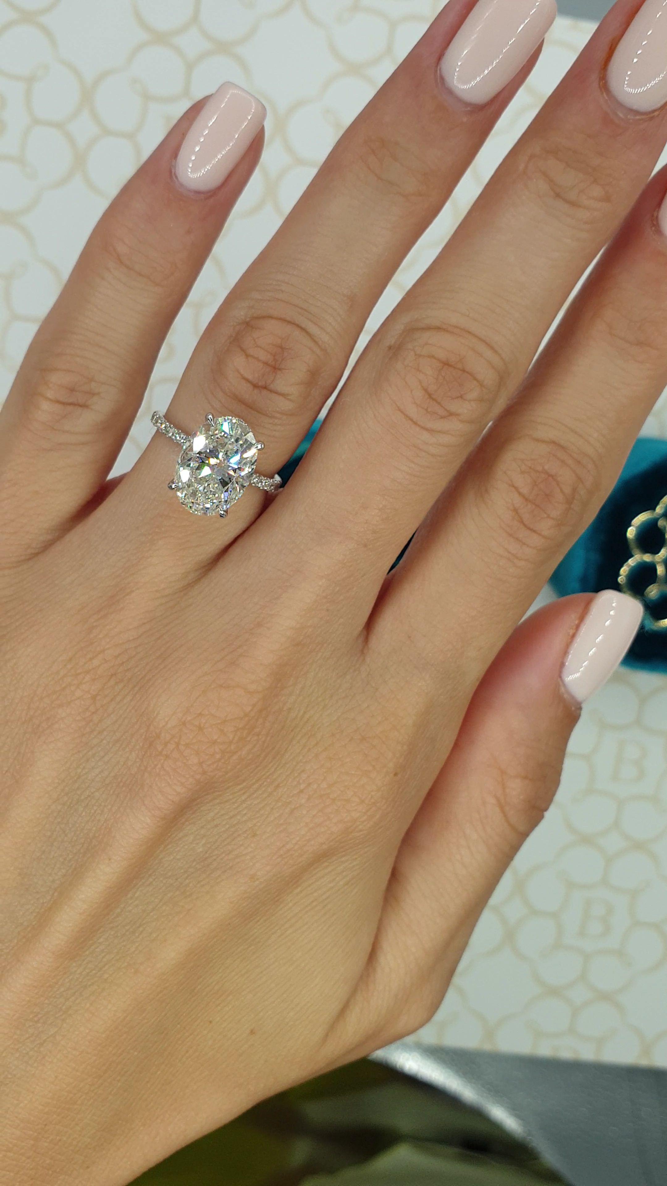 3ct oval diamond engagement ring Outlet
