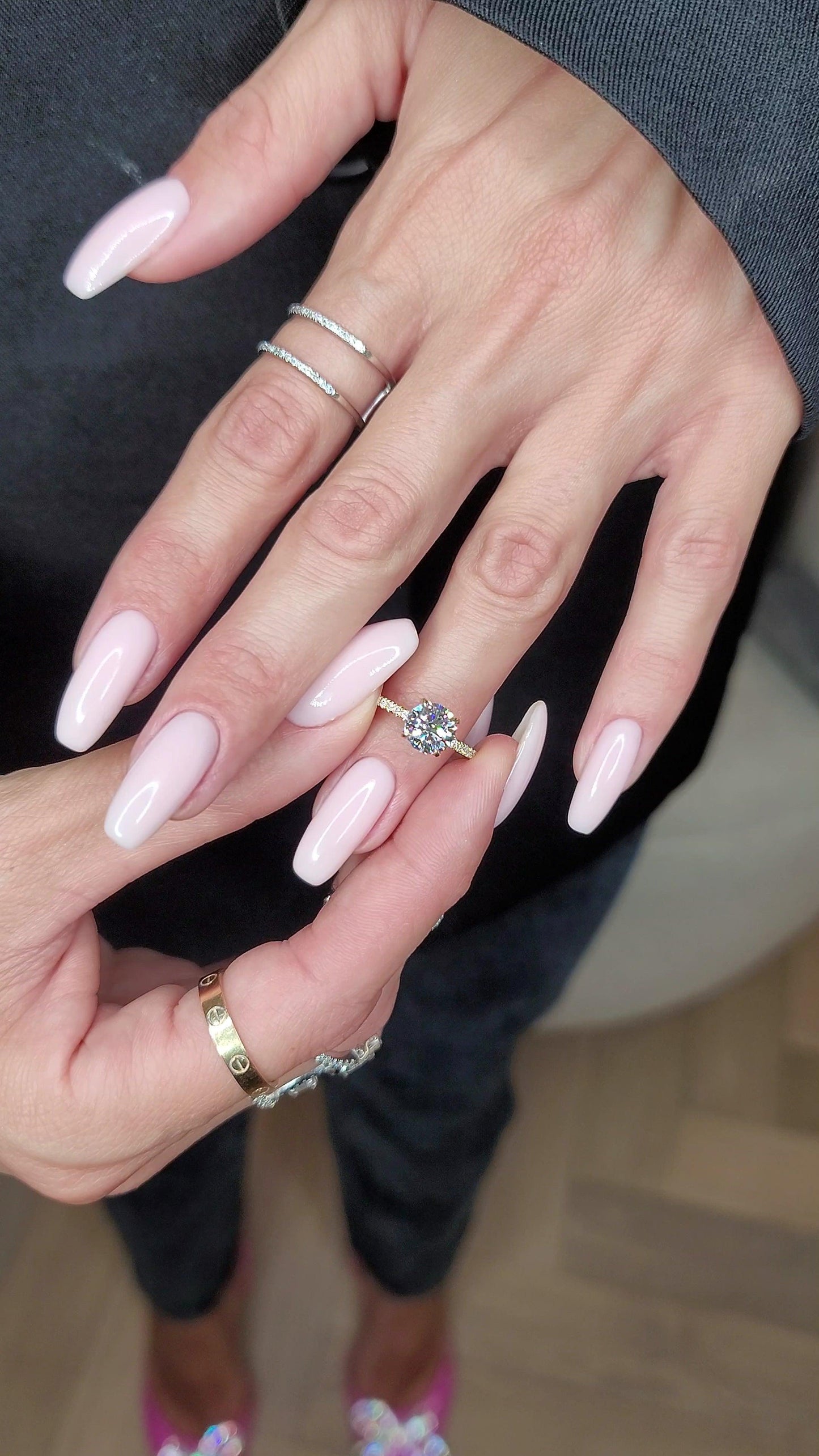 2 Carats Lab Grown Round Brilliant Cut Micropave Side Stones Hidden Halo Diamond Engagement Ring - BenzDiamonds