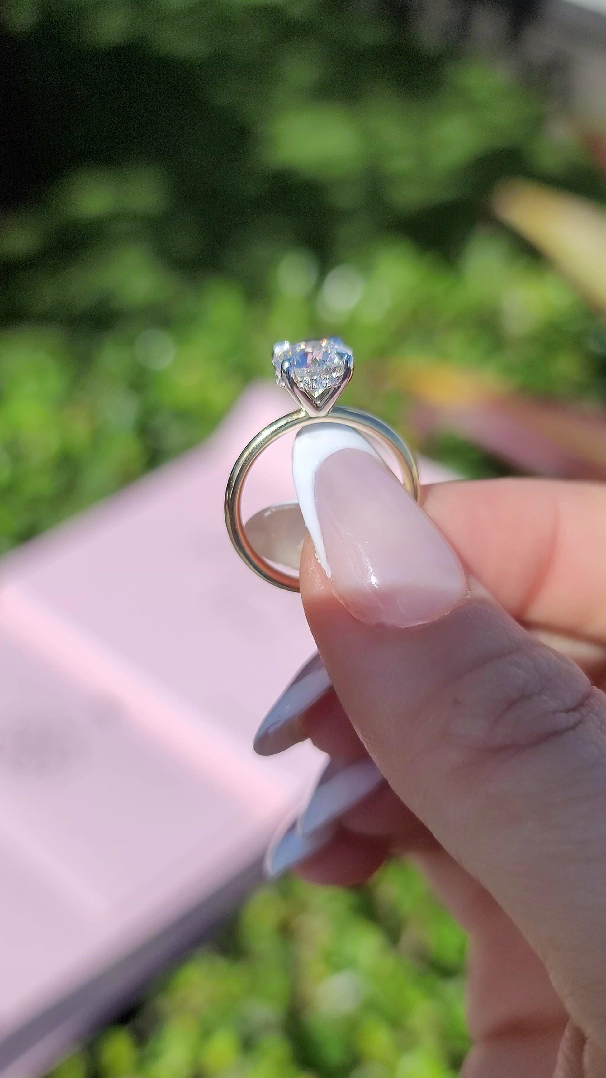 1.70 Carats Lab Grown Round Brilliant Cut Two Tone Solitaire Hidden Halo Diamond Engagement Ring - BenzDiamonds