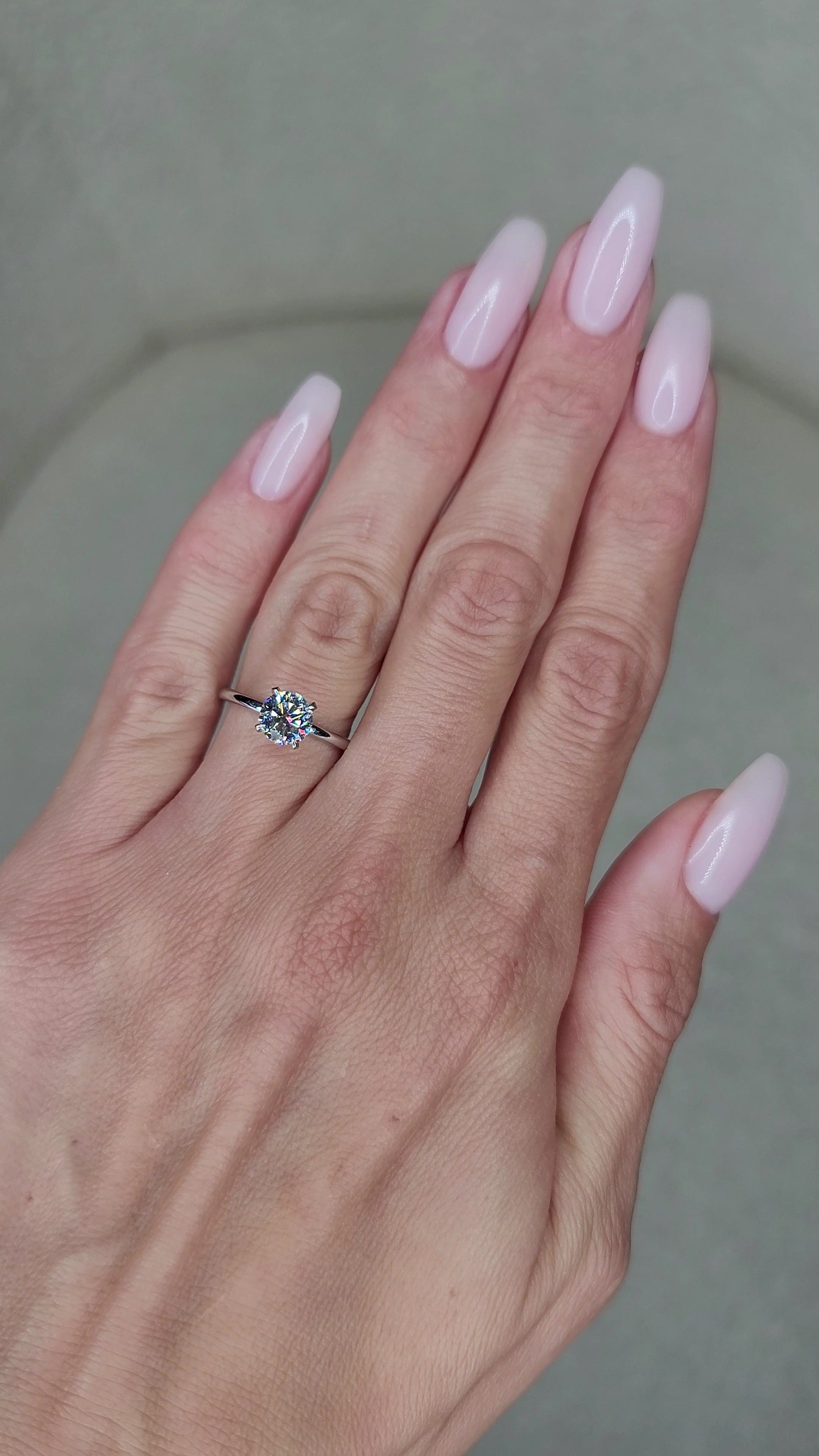 Engagement ring on hand, captured Jan 28, 2023