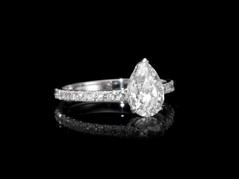 1.52 ct Pear Shaped Diamond Engagement Ring
