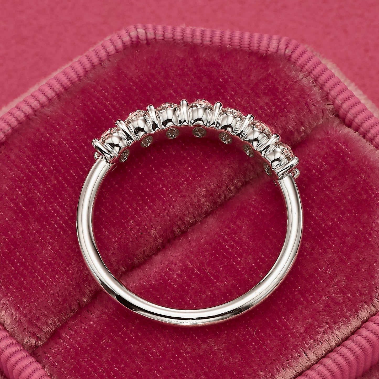 1.00 ct Seven Stone Oval Cut Diamond Band