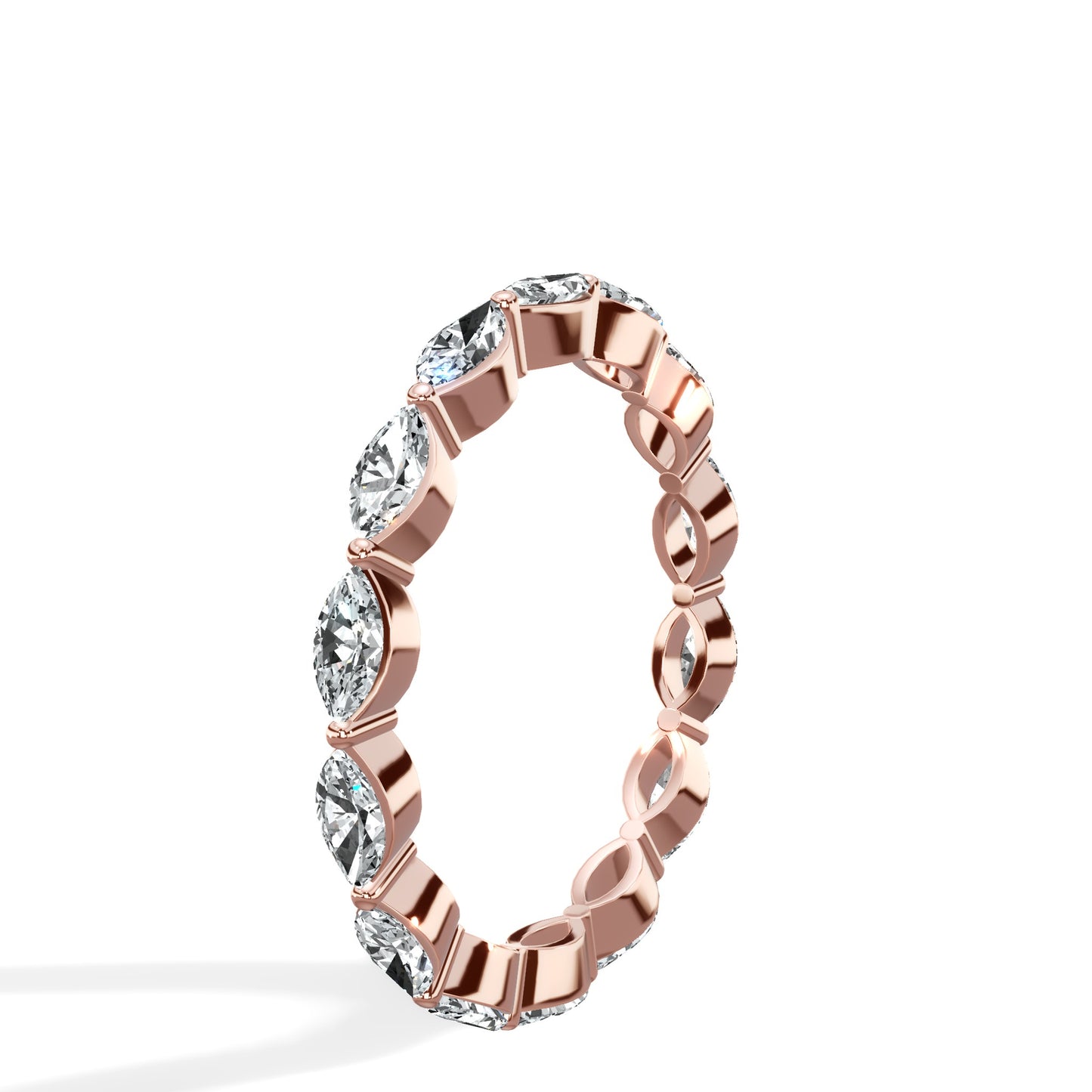 1.30 ct Marquise Cut Natural Diamond Eternity Band
