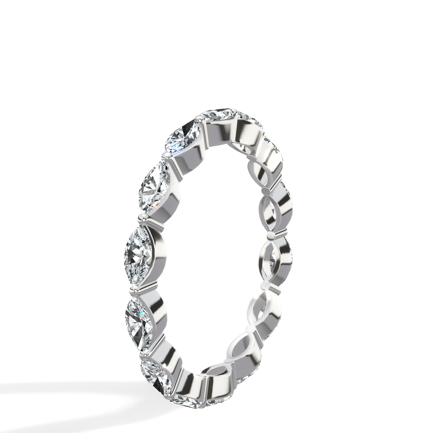 1.30 ct Marquise Cut Natural Diamond Eternity Band