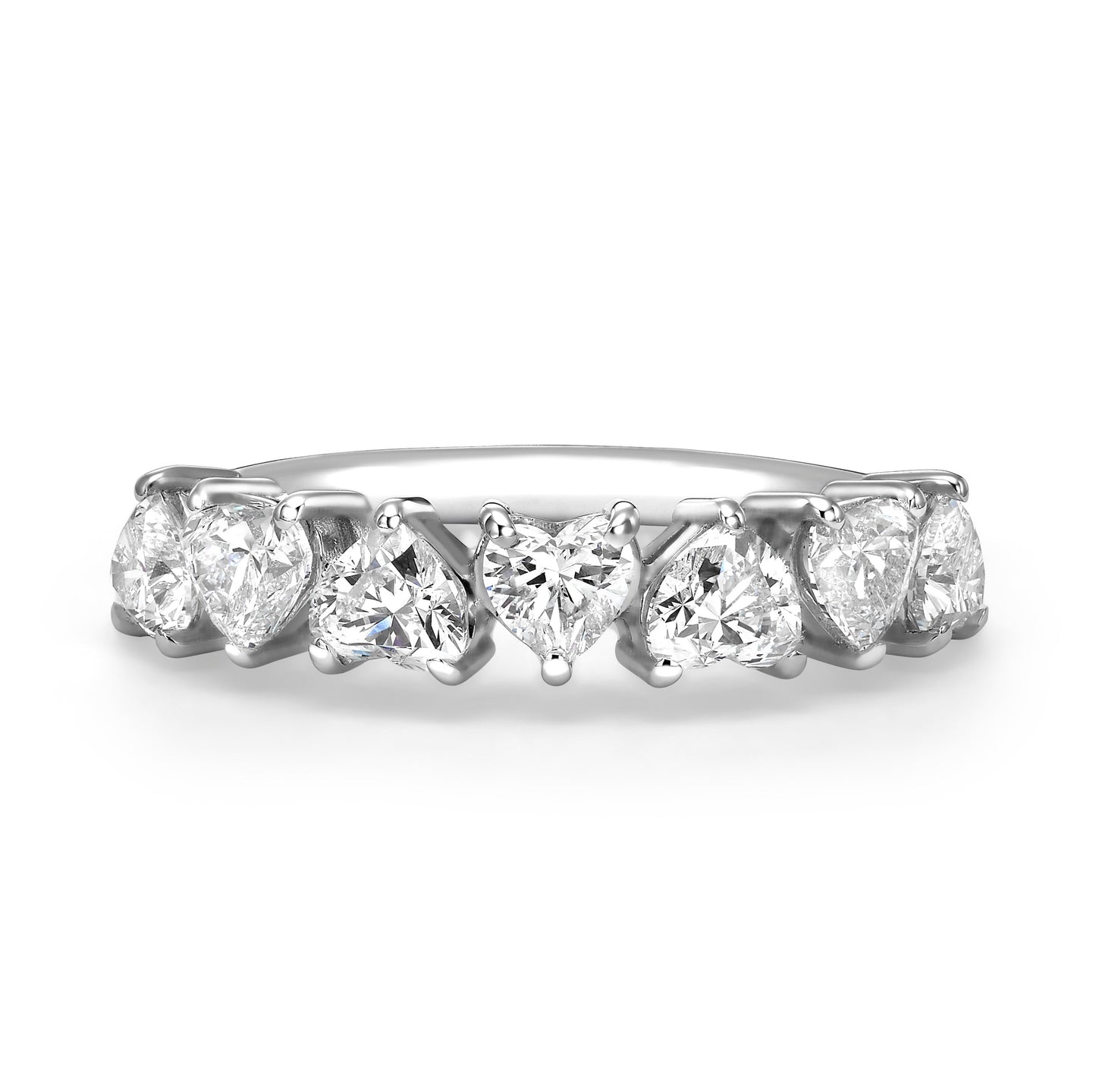 1.50 ct Seven Heart Shaped Diamond Band