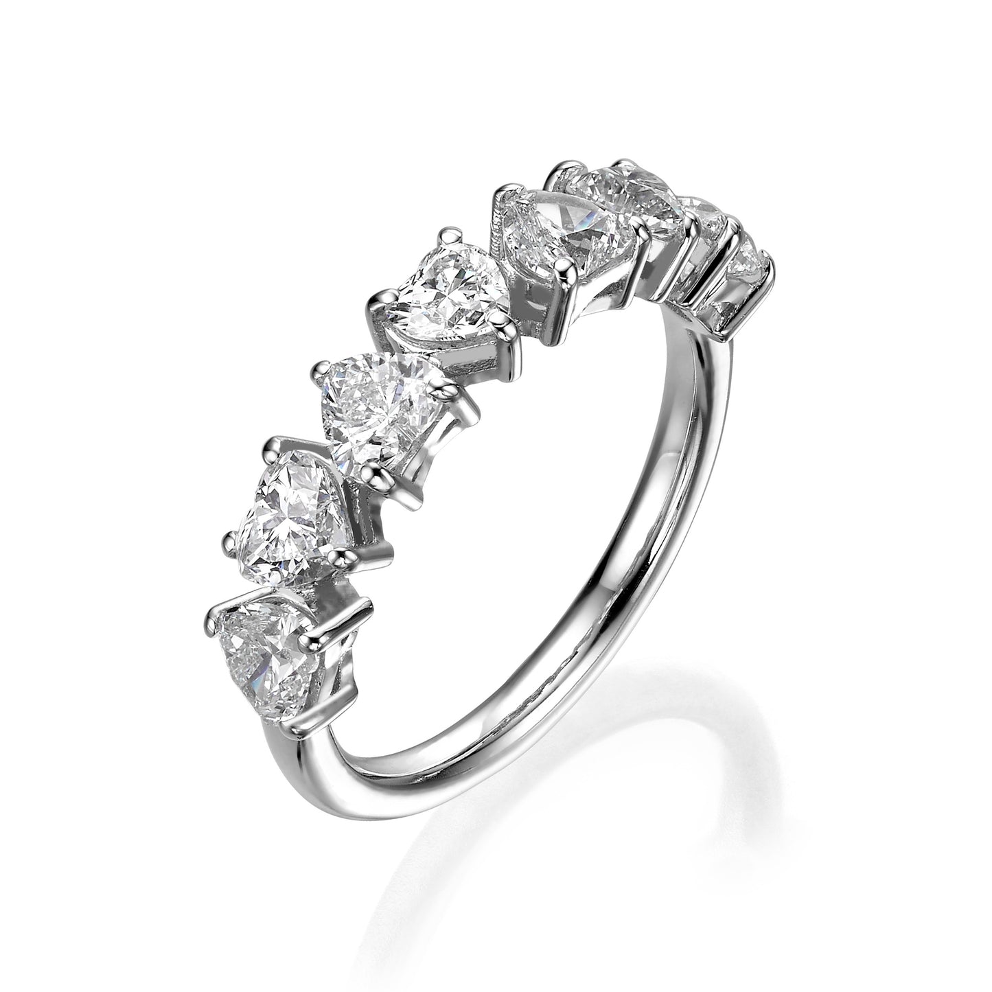1.50 ct Seven Heart Shaped Diamond Band