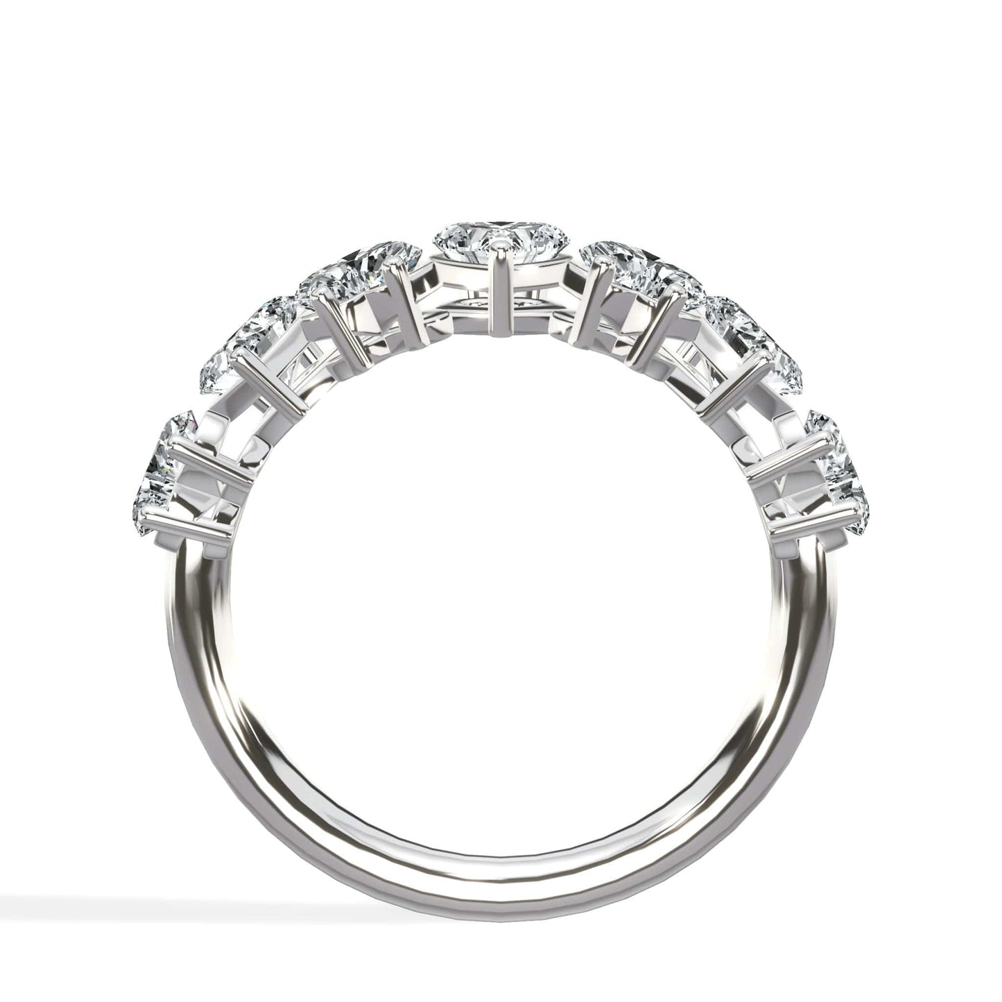 Diamond ring with multiple stones.